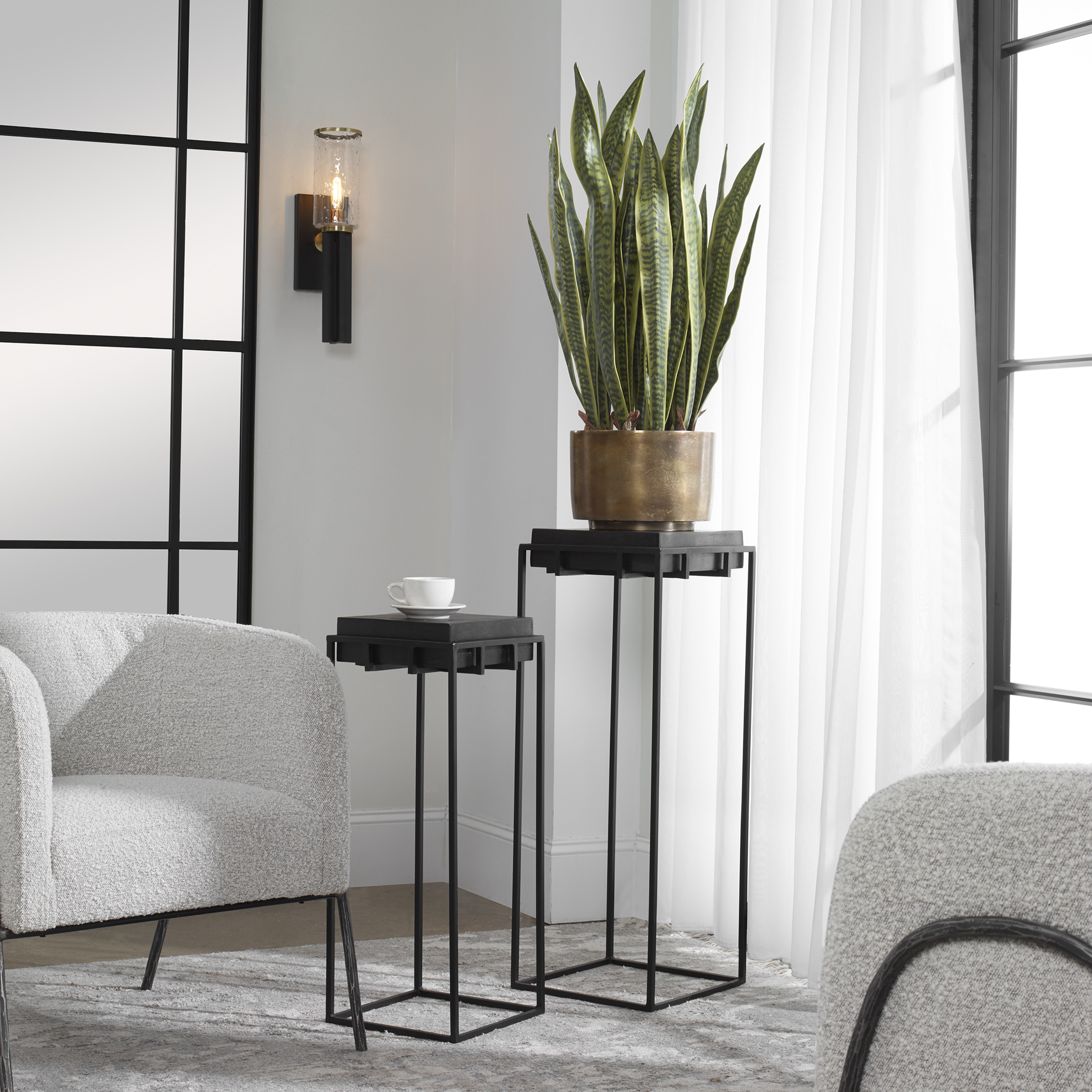 Telone Black Large Pedestal - Uttermost
