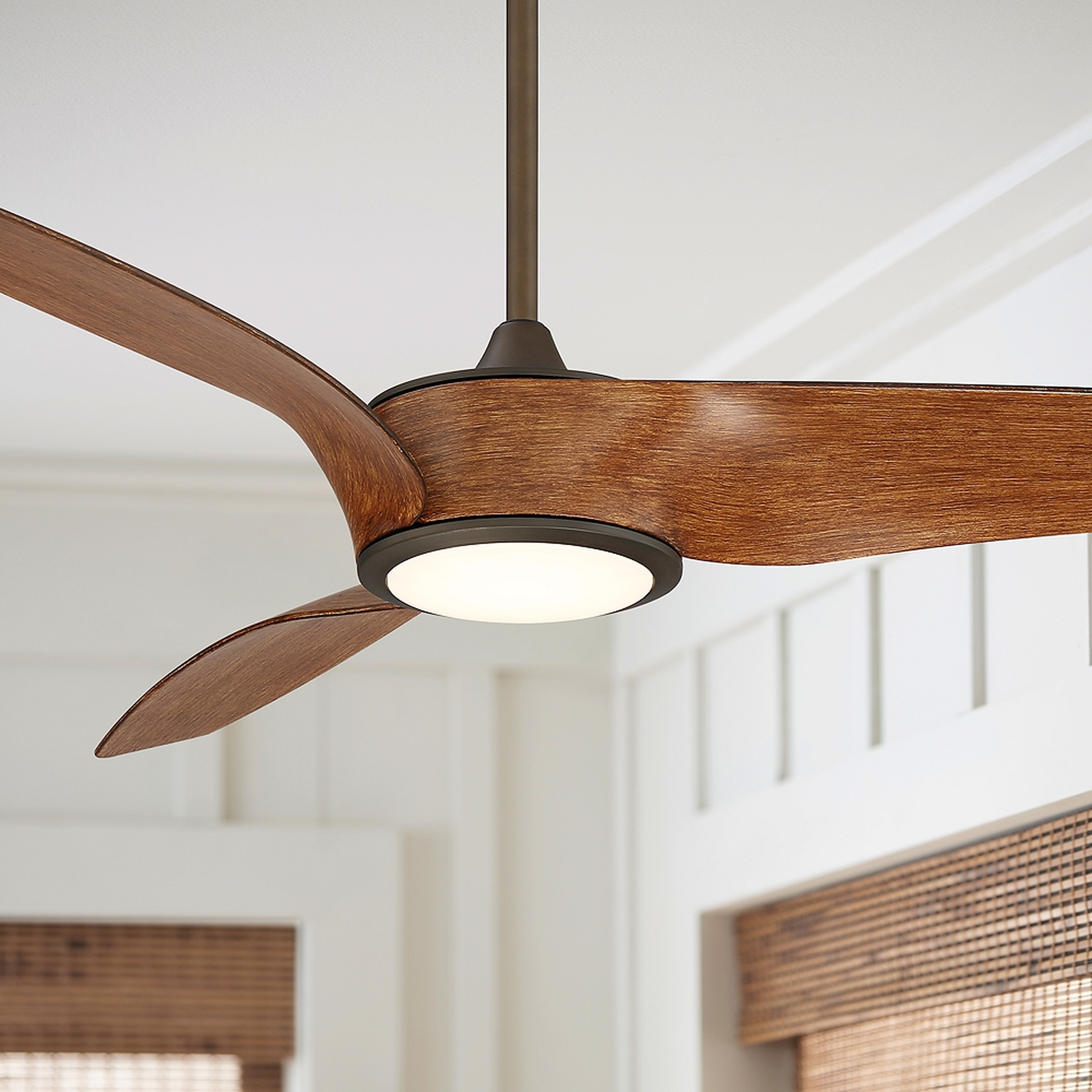 56" Casa Como Bronze and Koa LED Ceiling Fan - Style # 79D73 - Lamps Plus