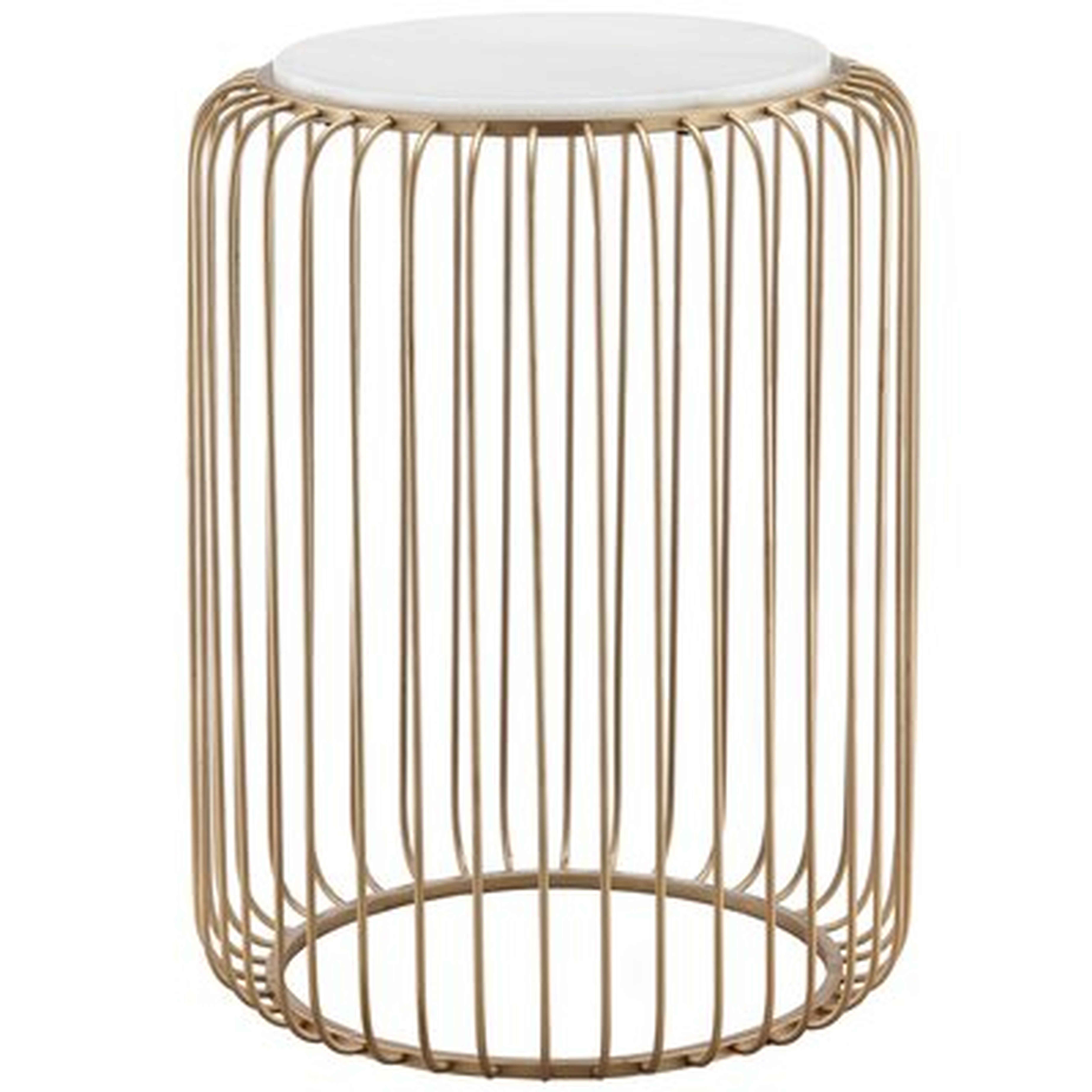 Leda Marble Top Frame End Table - AllModern