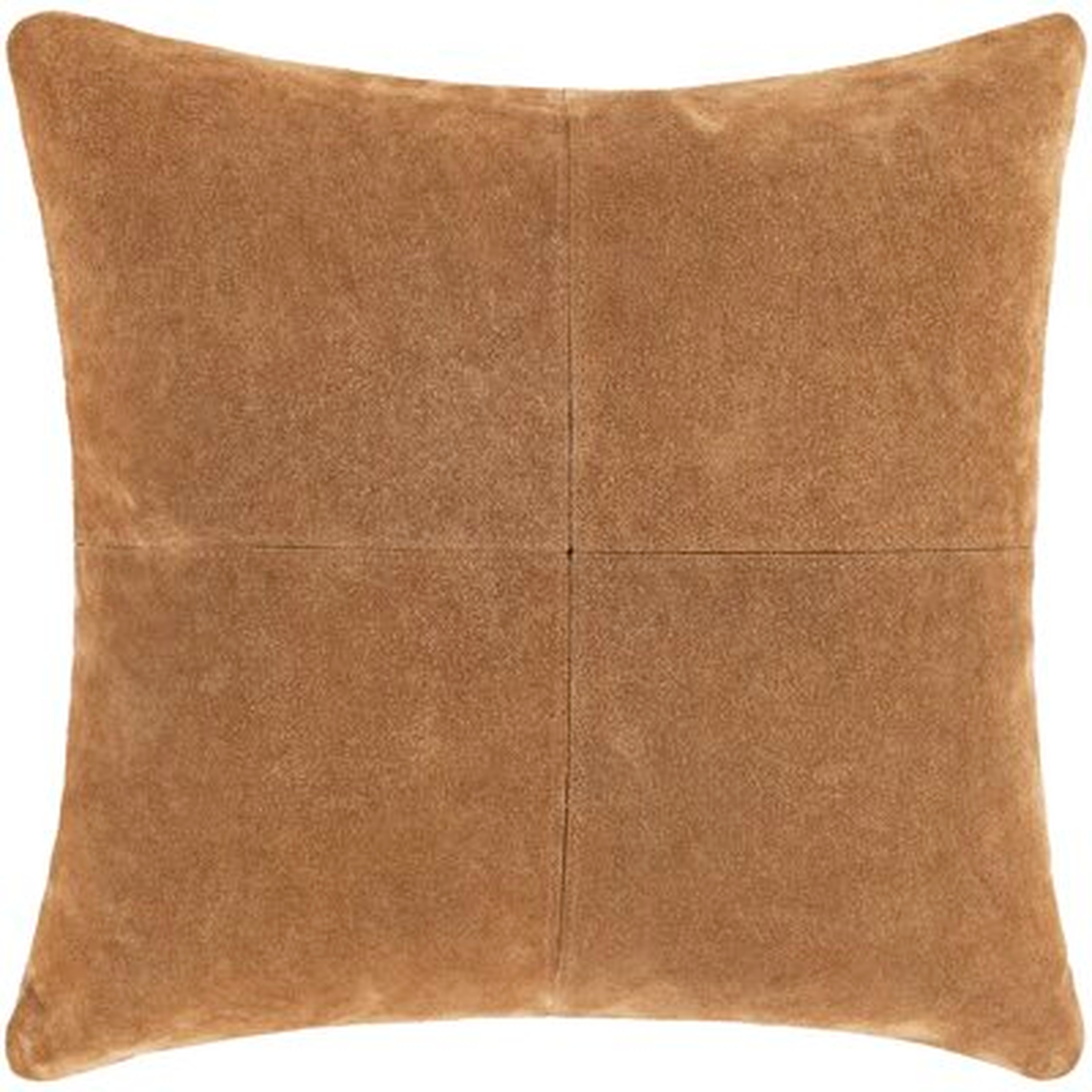 Barina Leather/Suede Reversible Throw Pillow - Wayfair