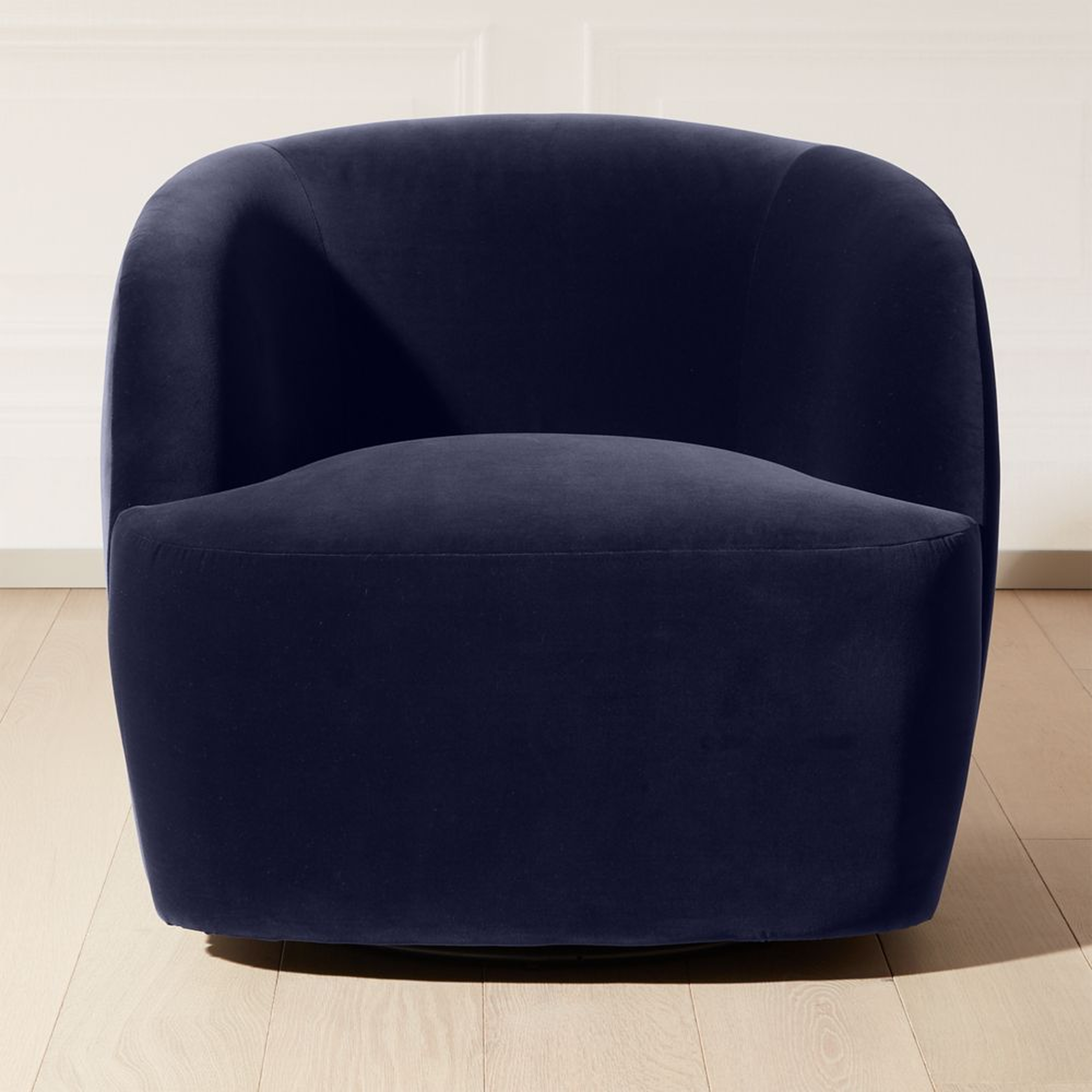 Gwyneth Navy Velvet Chair - CB2