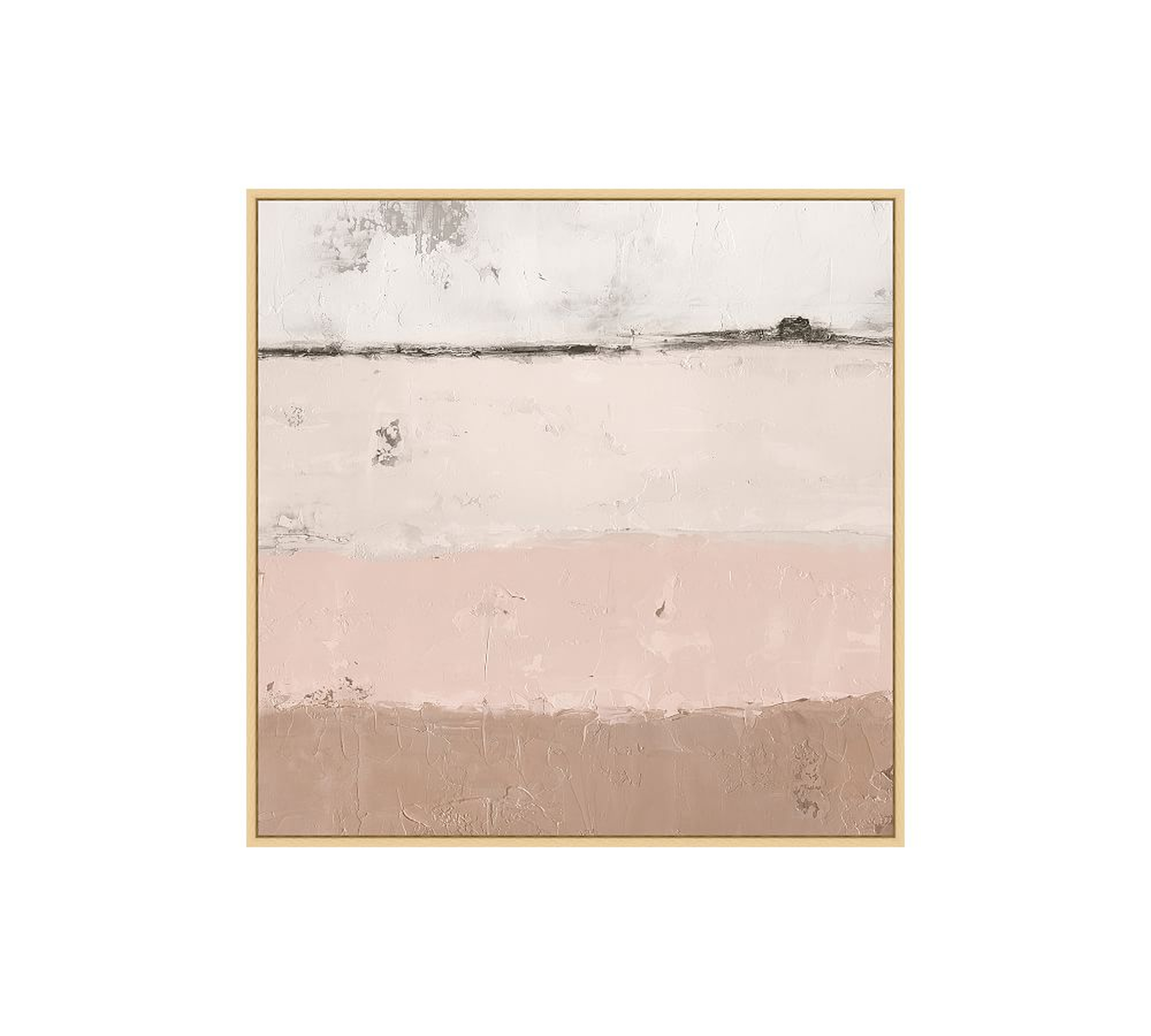 Out to Sea Framed Canvas, Blush, Small - 28" x 28" - Pottery Barn