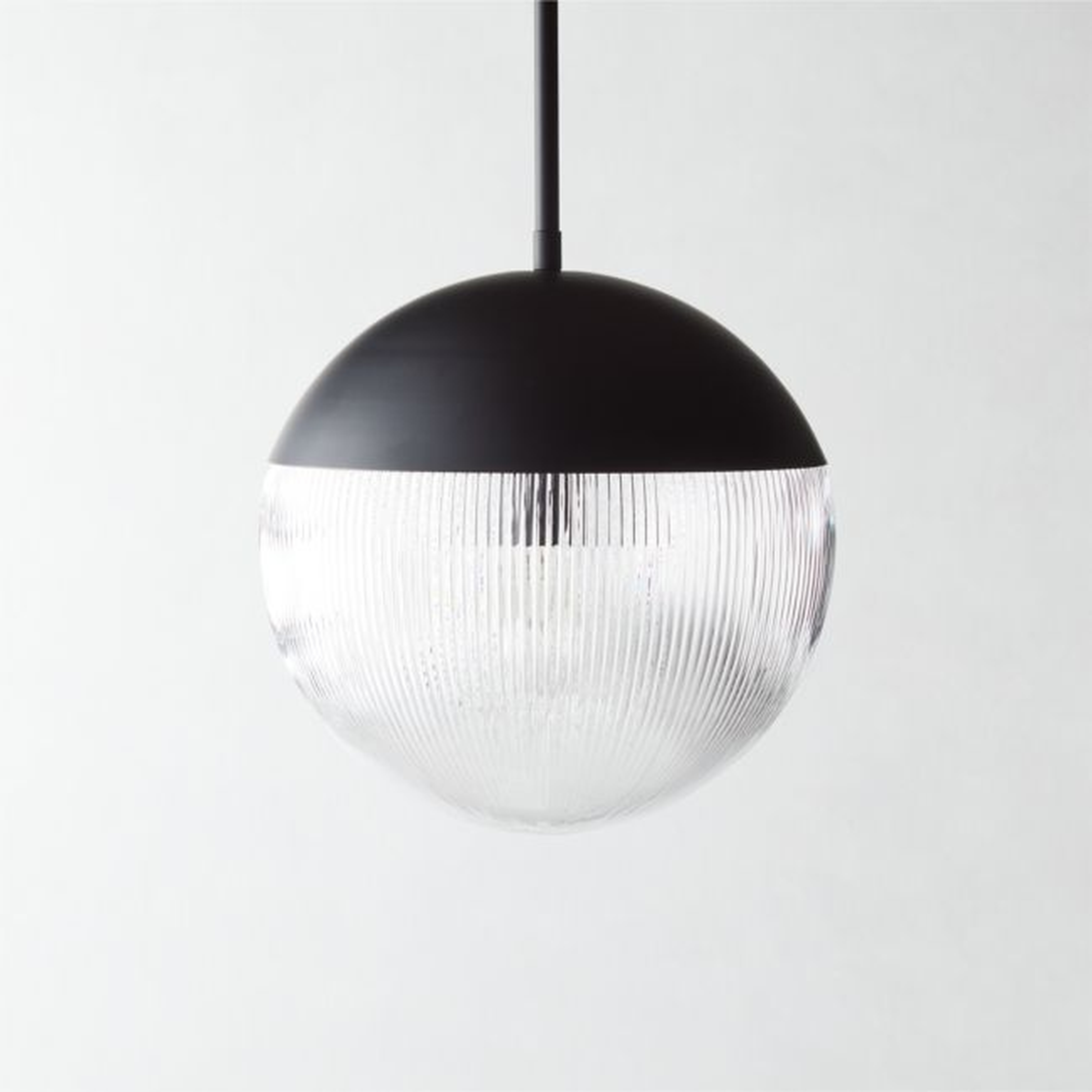 Anezi 12" Black and Glass Pendant Light - CB2