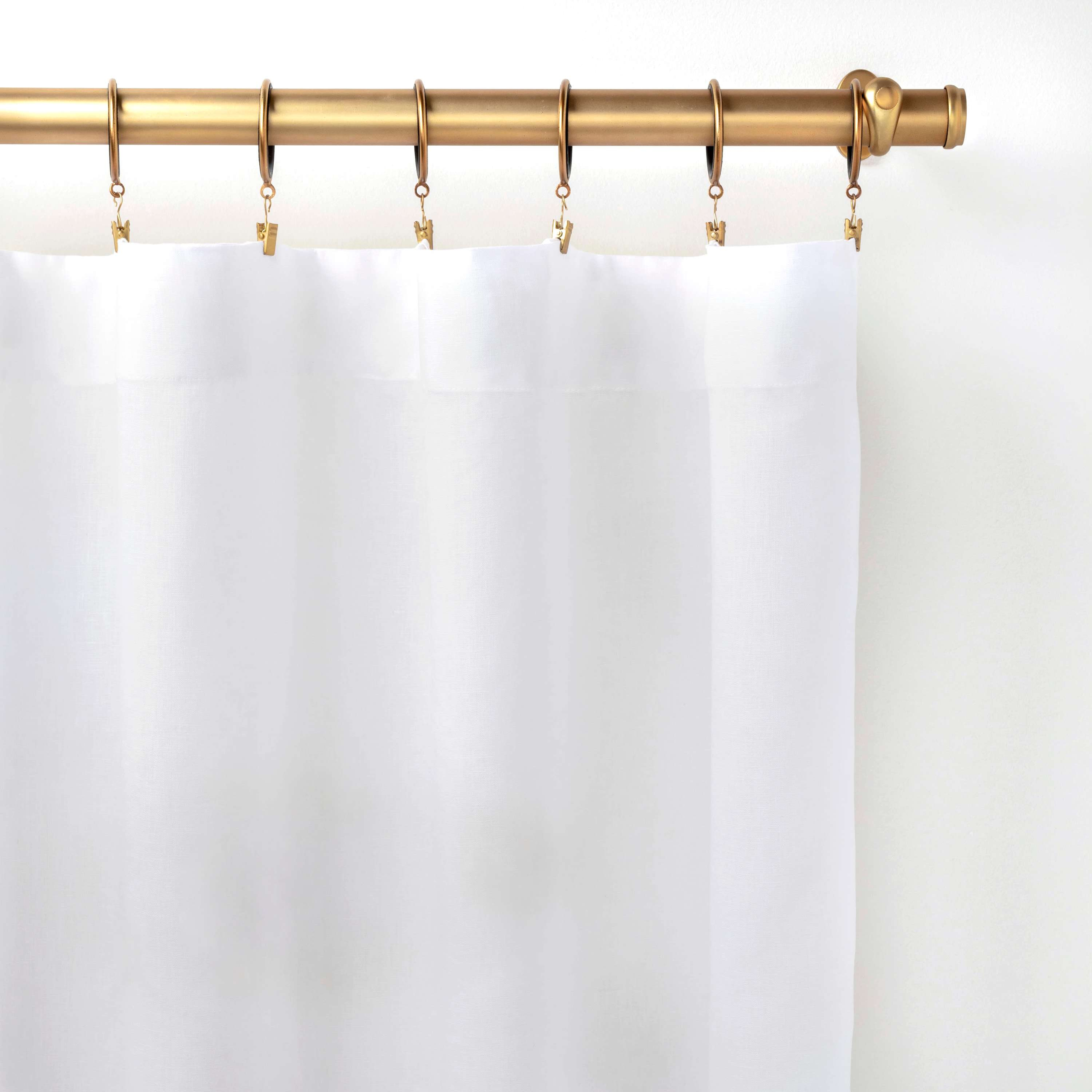 Lush Linen White Curtain Panel - Dash and Albert