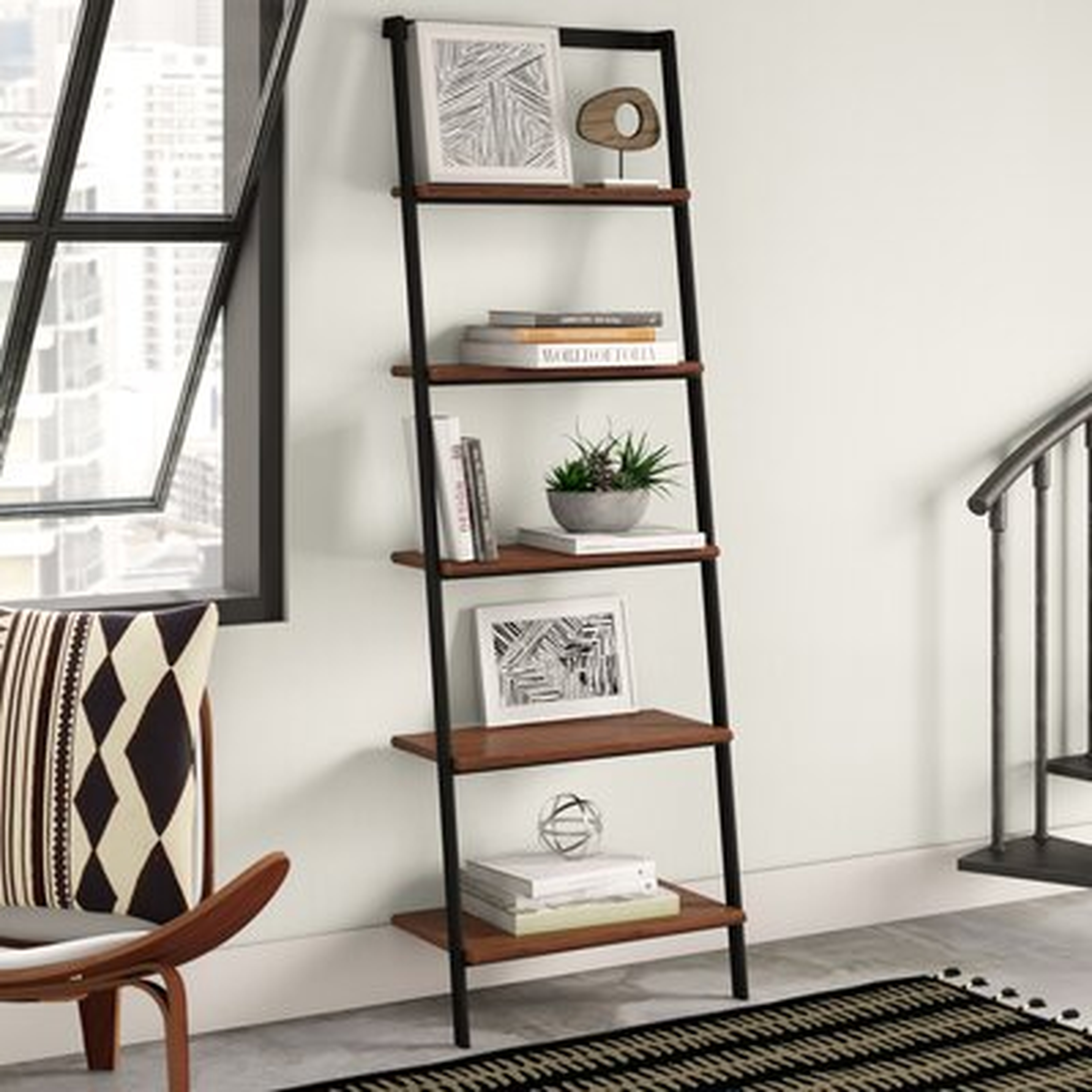 Studio Plus 76.06'' H x 24'' W Steel Ladder Bookcase - AllModern