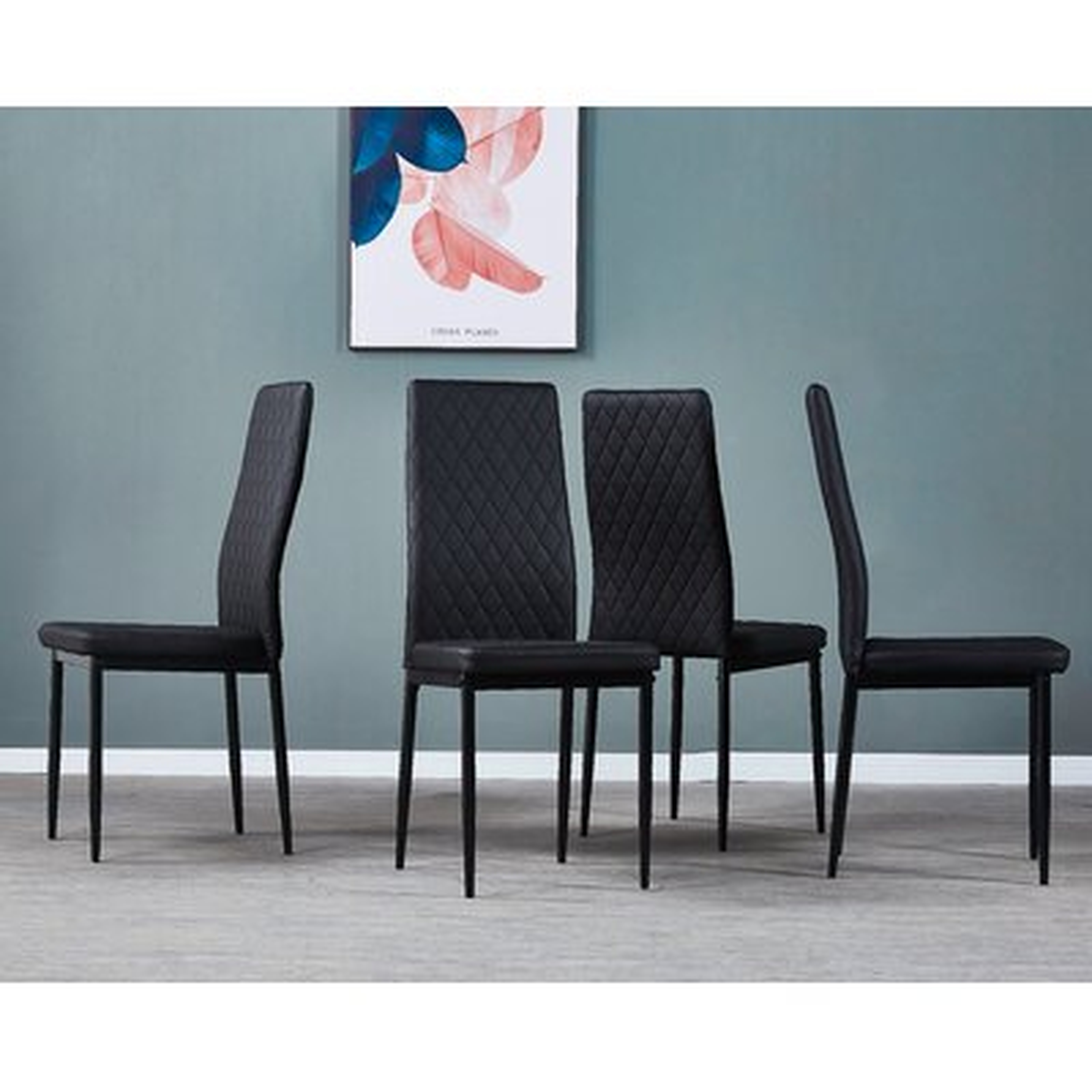 White Dining Chairs Kitchen Chairs Set Of 4 Modern Dining Room Side Chairs With PU Cushion Seat Back,  Living Room Chairs With Metal Legs, - Wayfair