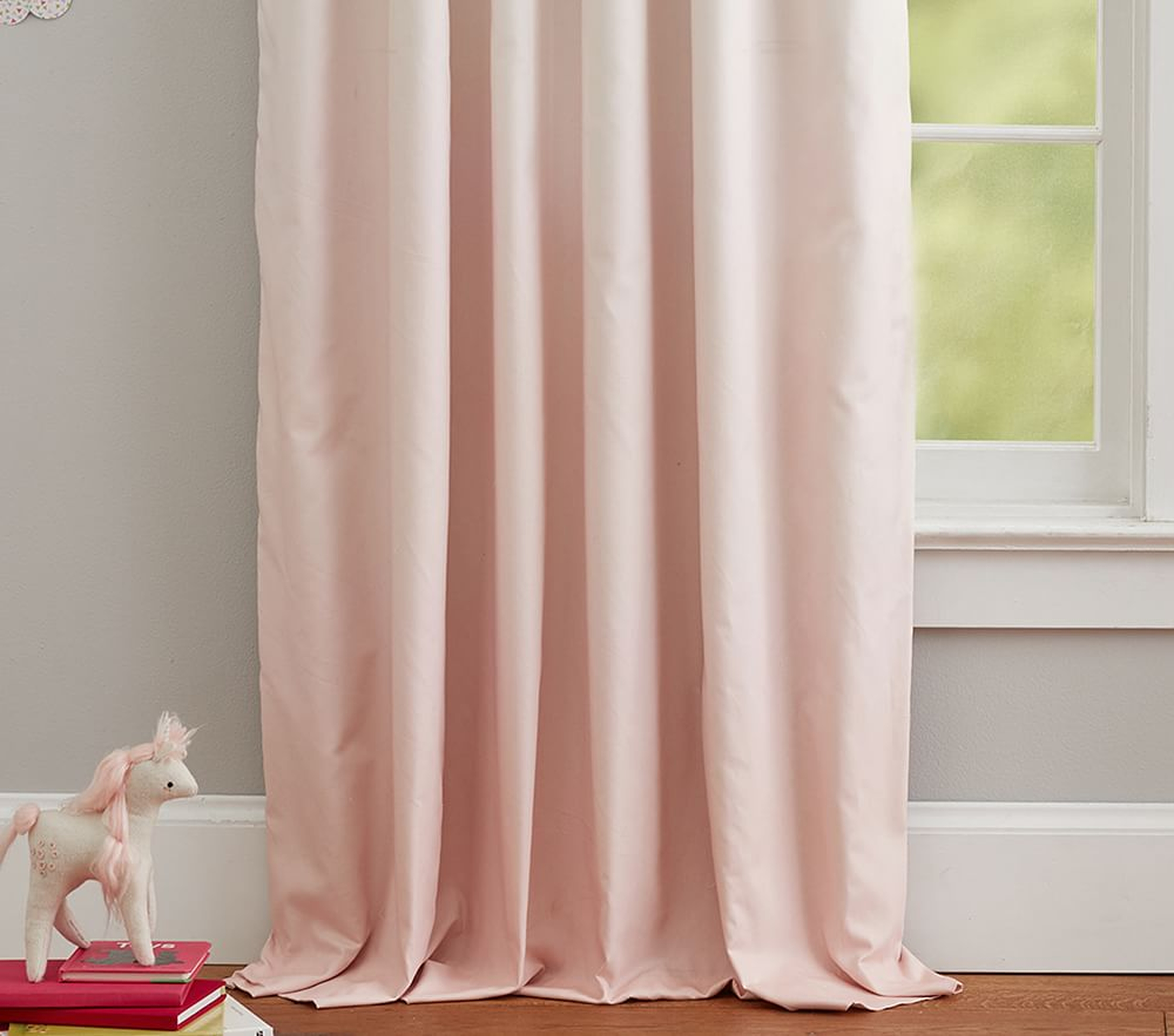 Printed Ombre Blackout Panel, 96 Inches, Blush, Set of 2 - Pottery Barn Kids