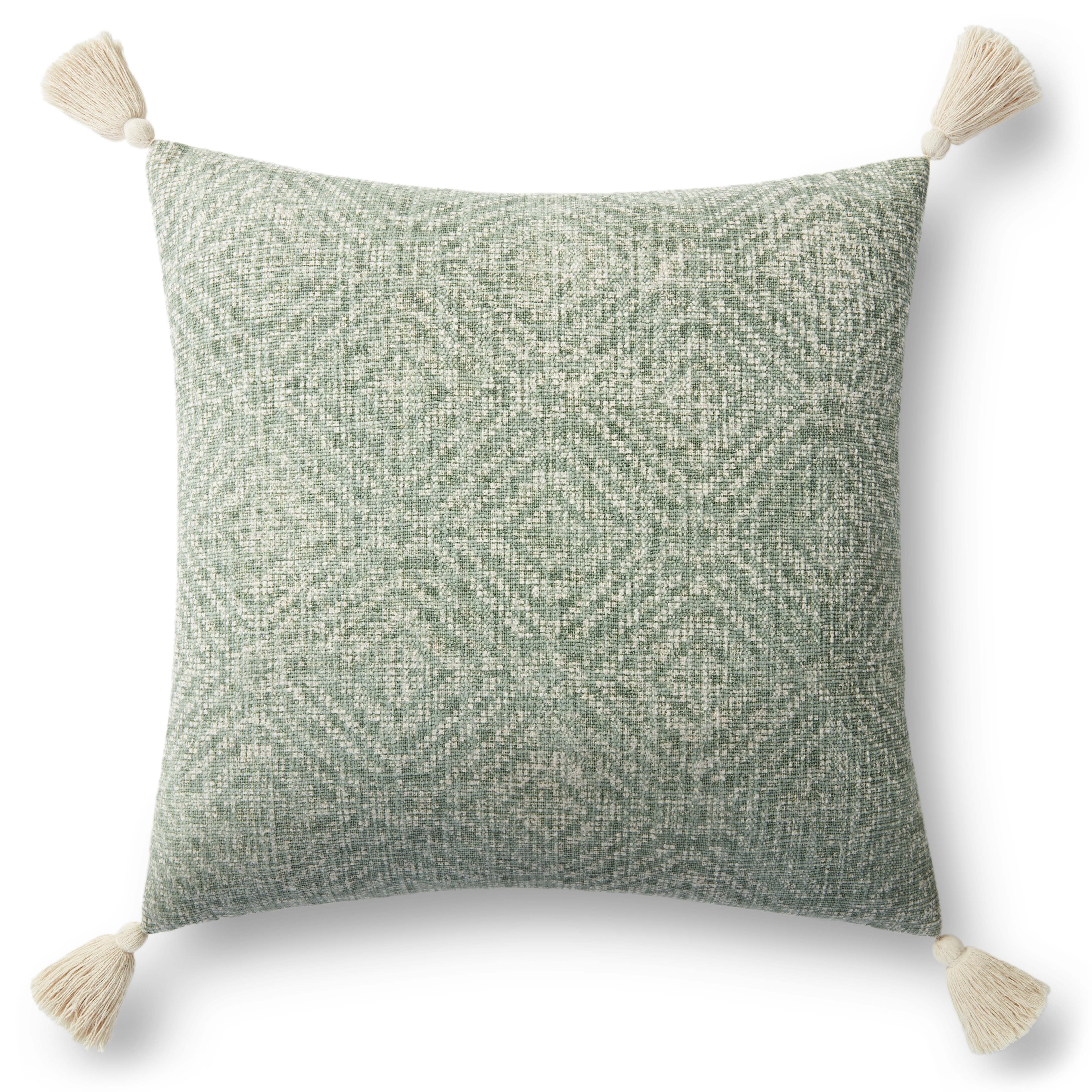 Loloi Pillows P0621 Green 22" x 22" Cover w/Poly - Loloi Rugs