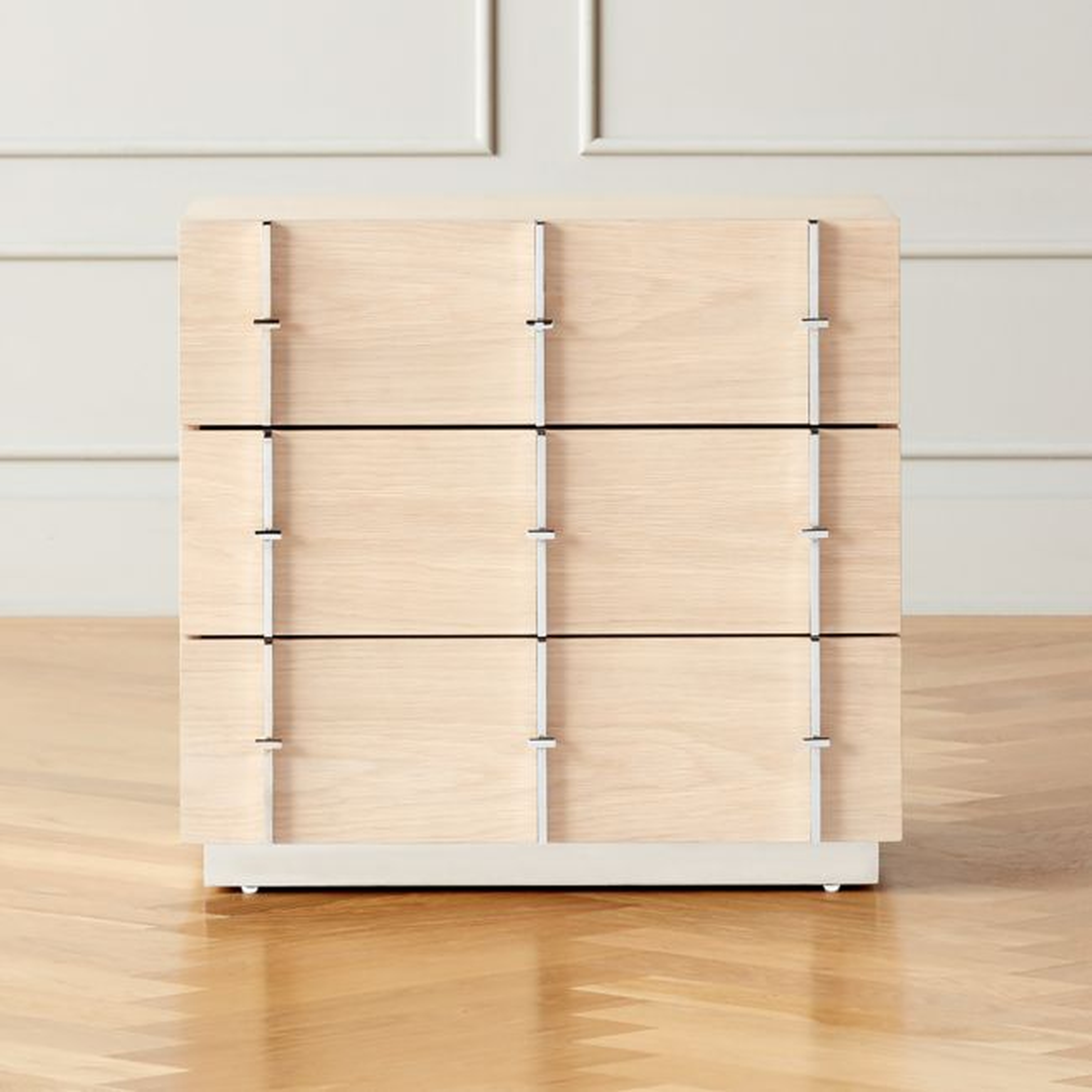 Bowen Oak Inlay Nightstand - CB2