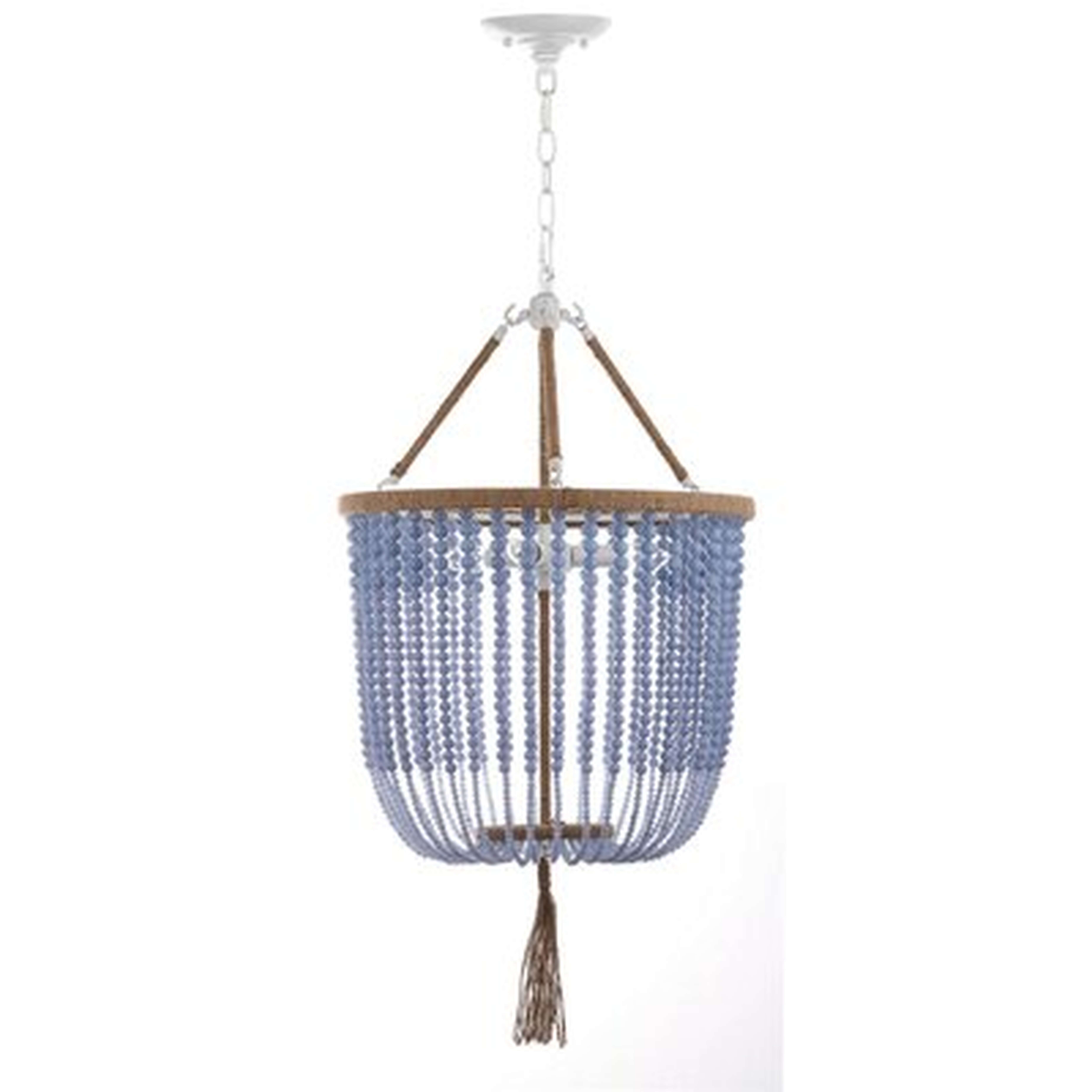 3 - Light Unique / Statement Empire Chandelier with Beaded Accents - Wayfair