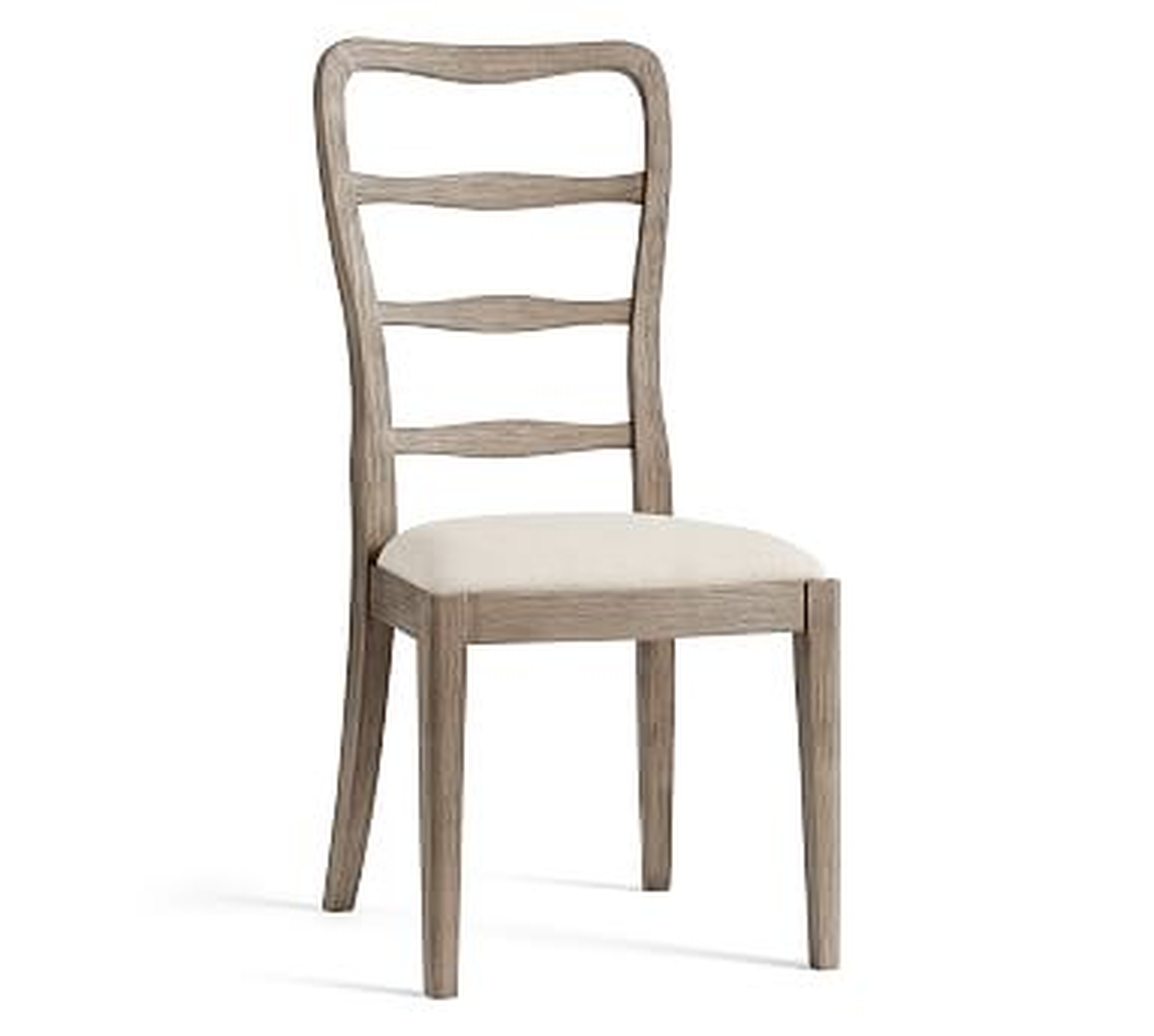 Ashford Side Dining Chair, Gray Wash Frame &amp; Erin Linen Oatmeal Seat - Pottery Barn