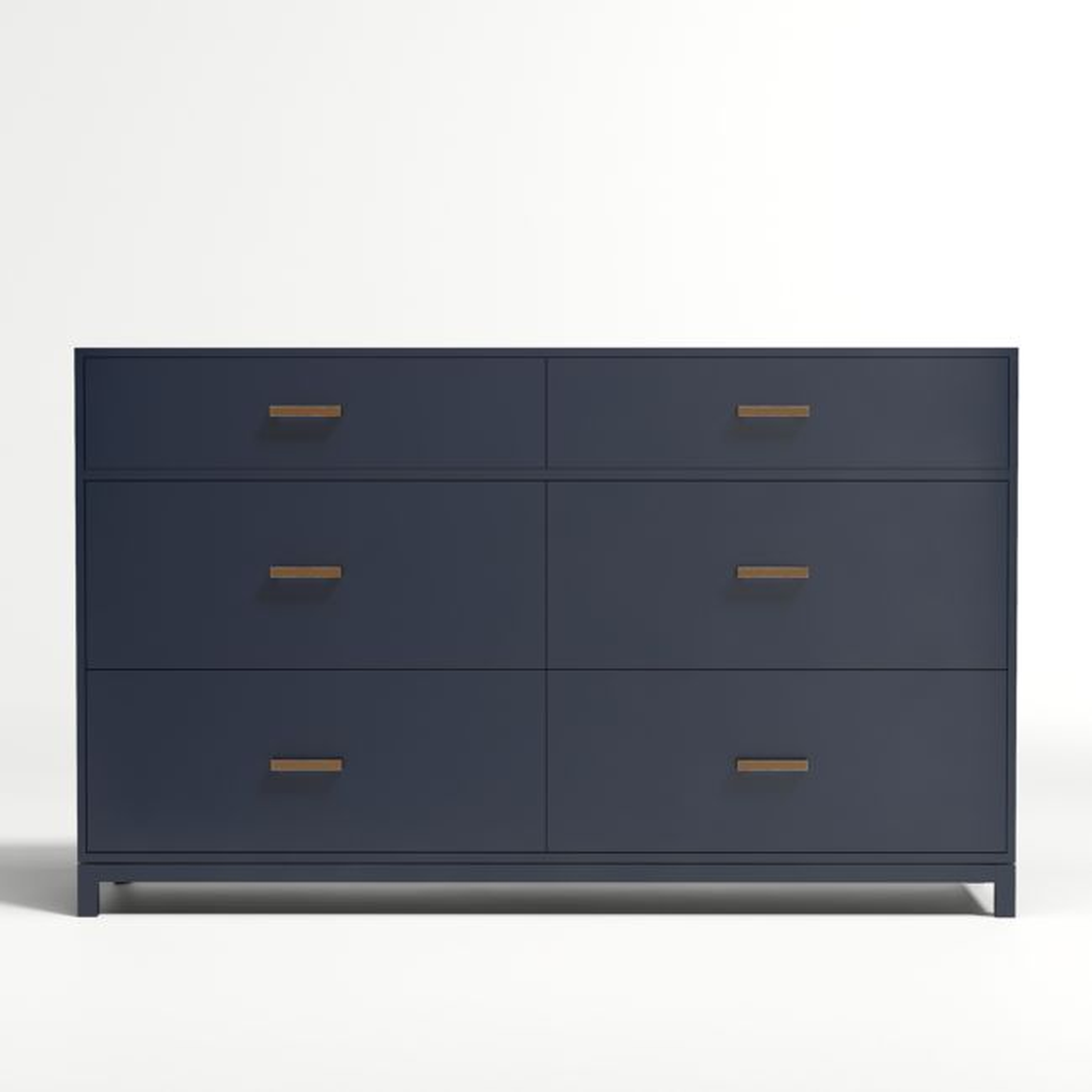 Parke 55" Navy Blue Wood 6-Drawer Kids Dresser - Crate & Kids