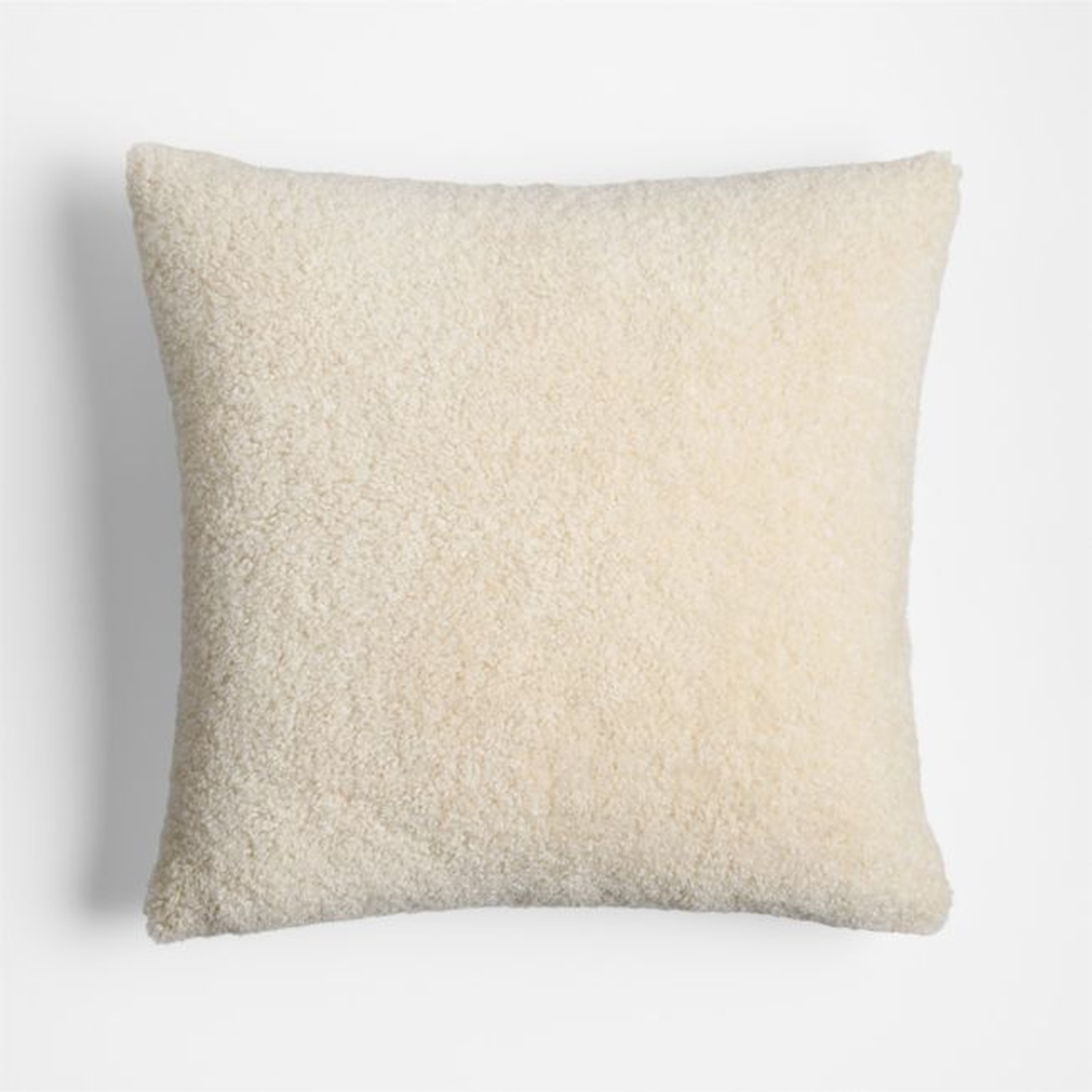 Faux Shearling 20x20 Travertine Beige Throw Pillow Cover - Crate and Barrel