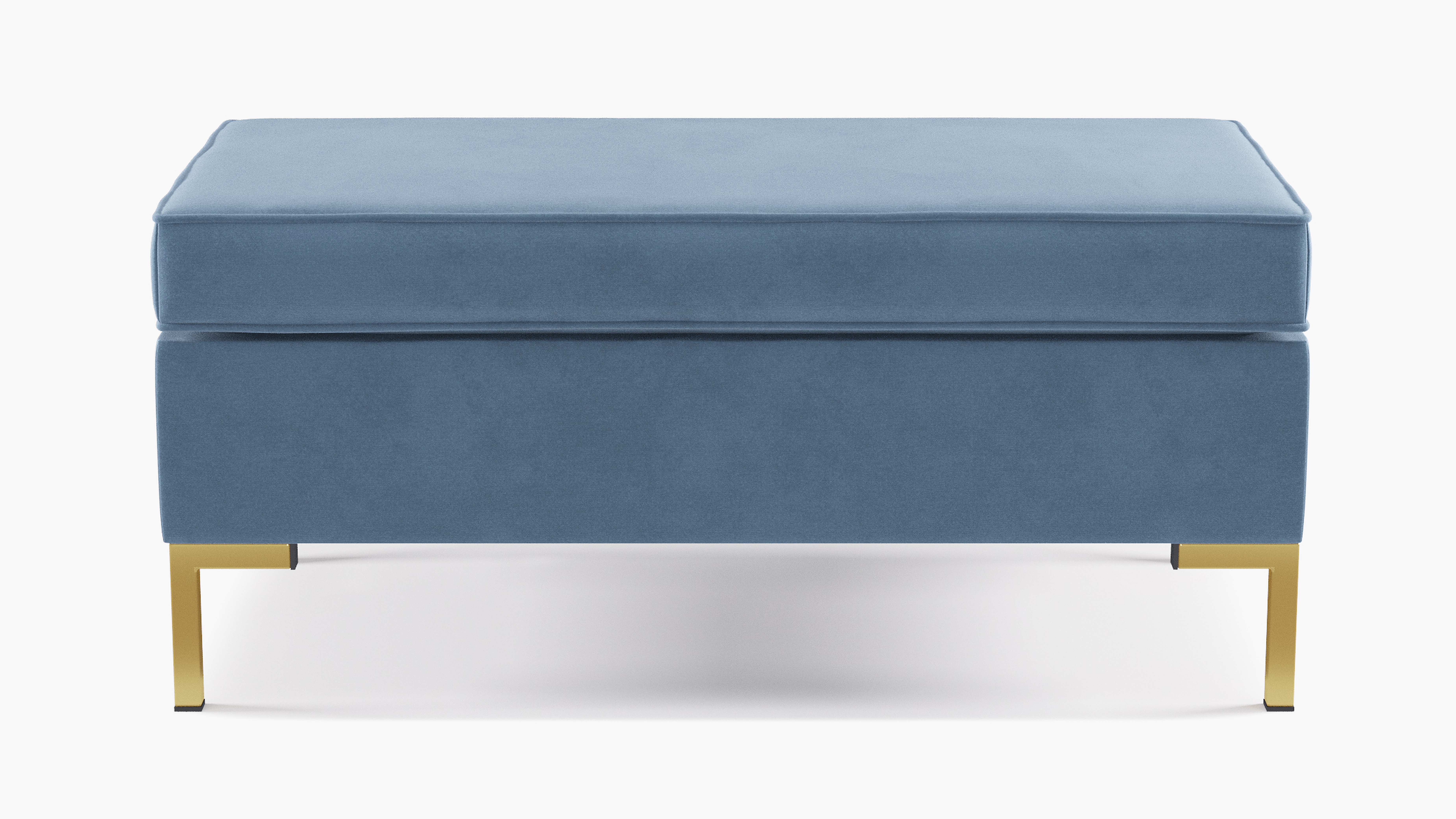 Modern Bench, Ocean Classic Velvet, Brass - The Inside