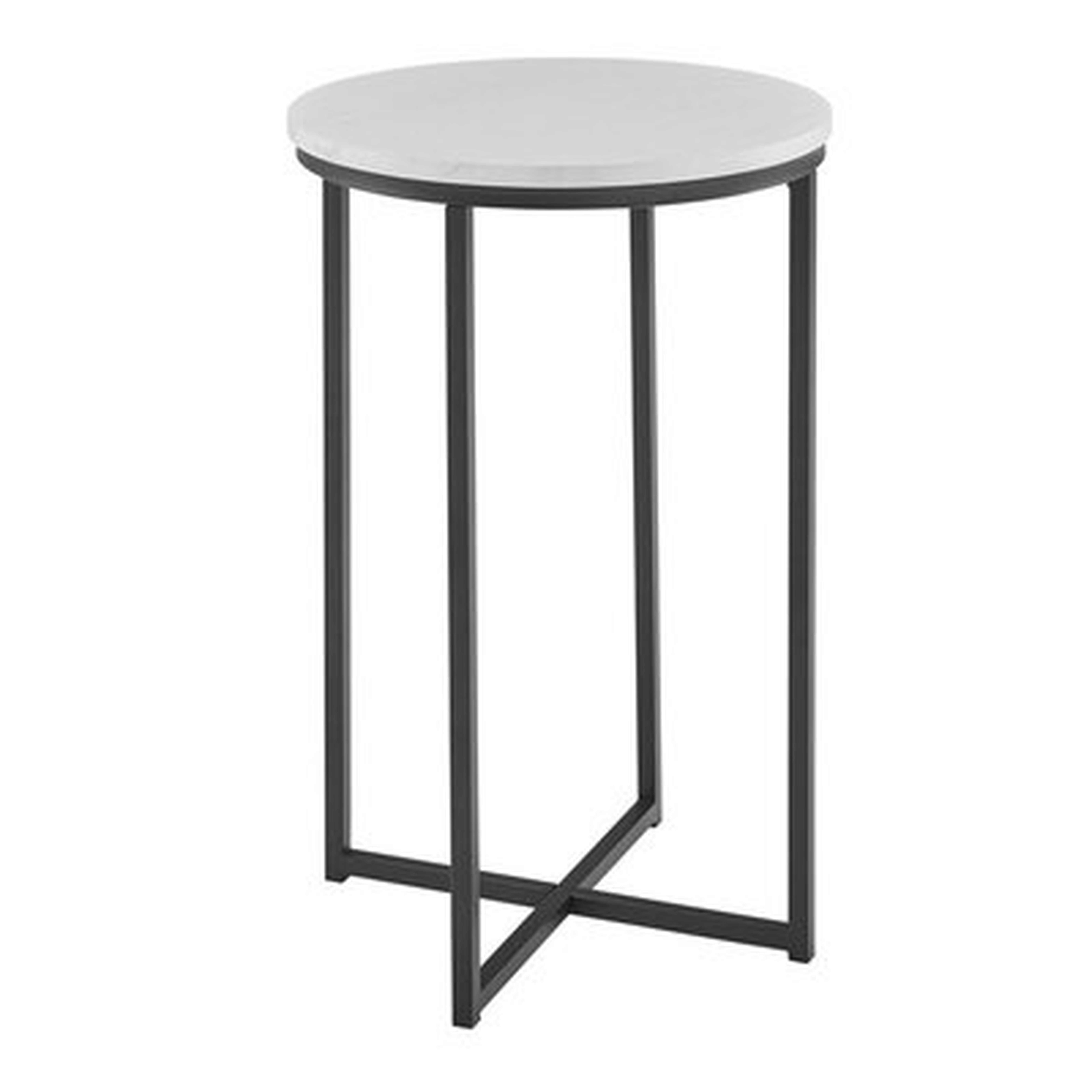 Side End Table X-Shaped Base - Wayfair