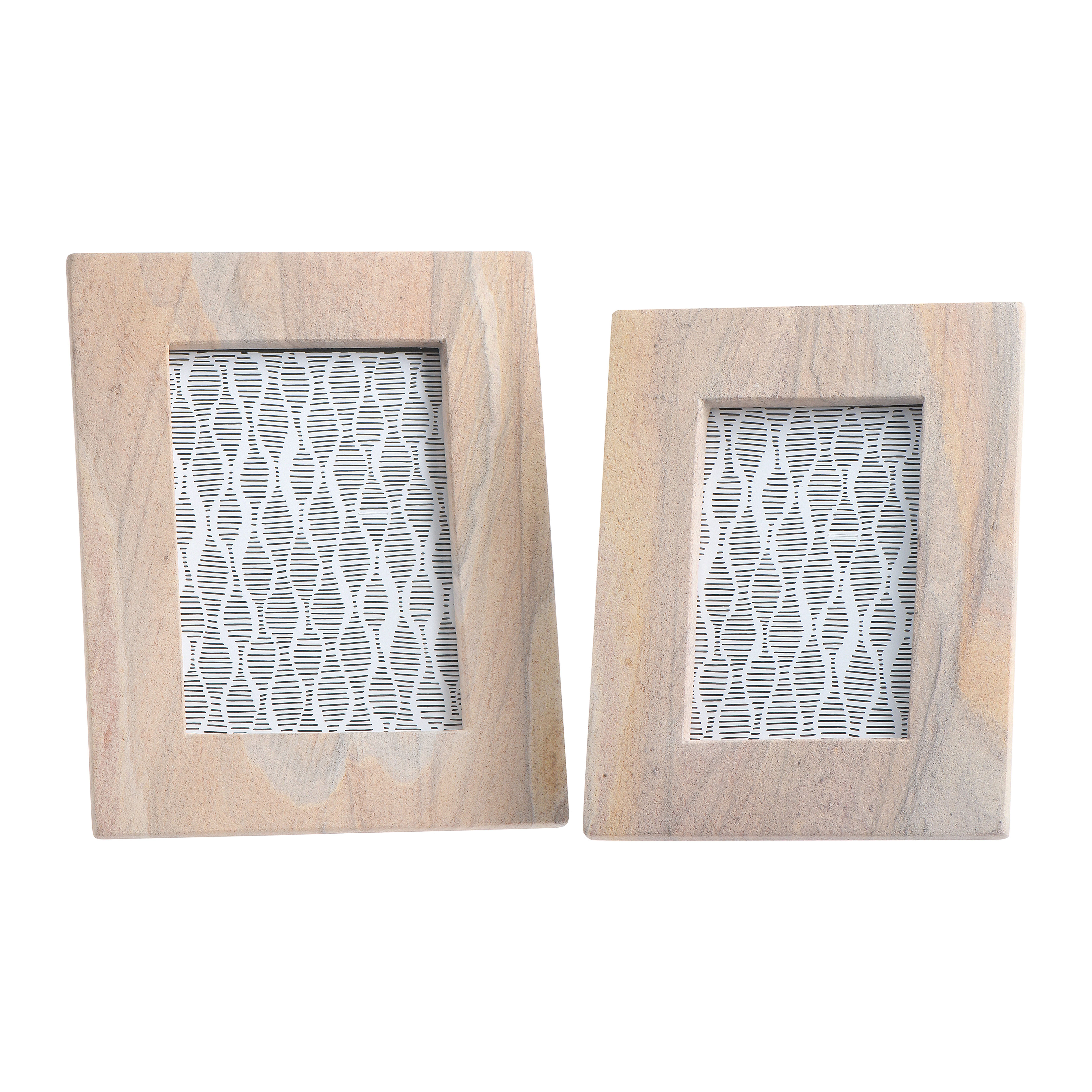 Sandstone Photo Frames, Set of 2 (4x6” and 5x7”) - Creative Co-Op