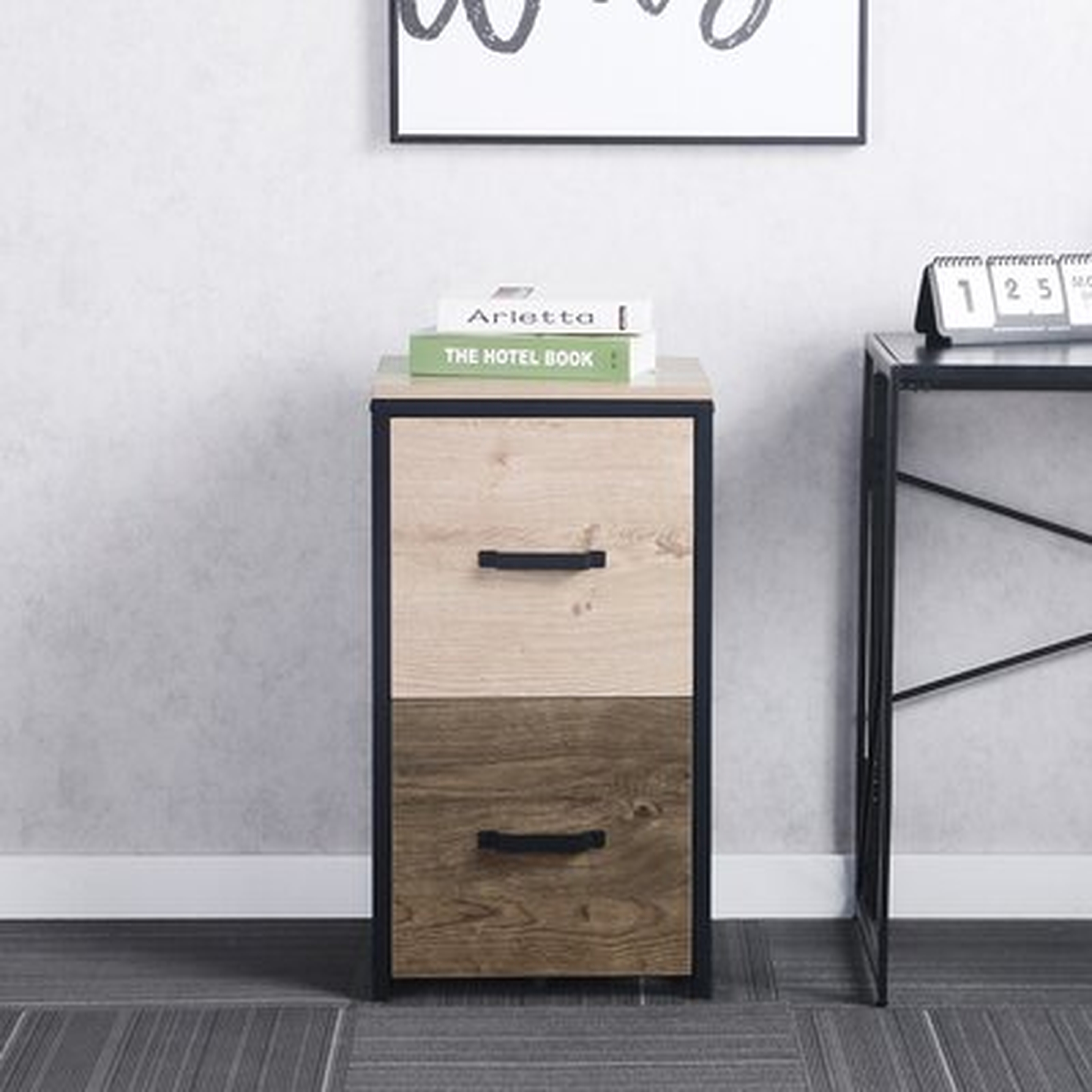 Industrial File Cabinet With 2 Drawers, Rolling Office Filing Cabinet - Wayfair