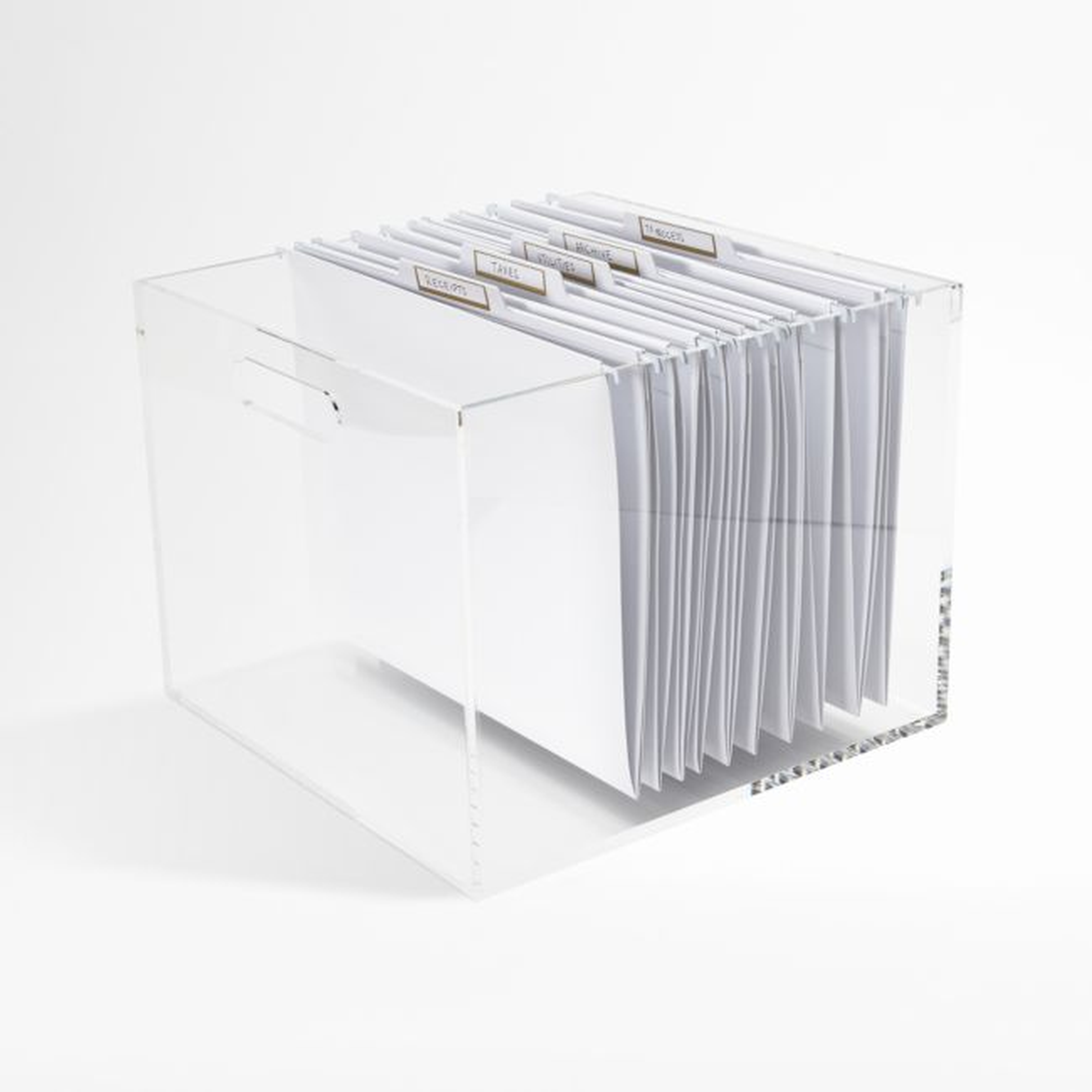Russell + Hazel Acrylic File Box - Crate and Barrel