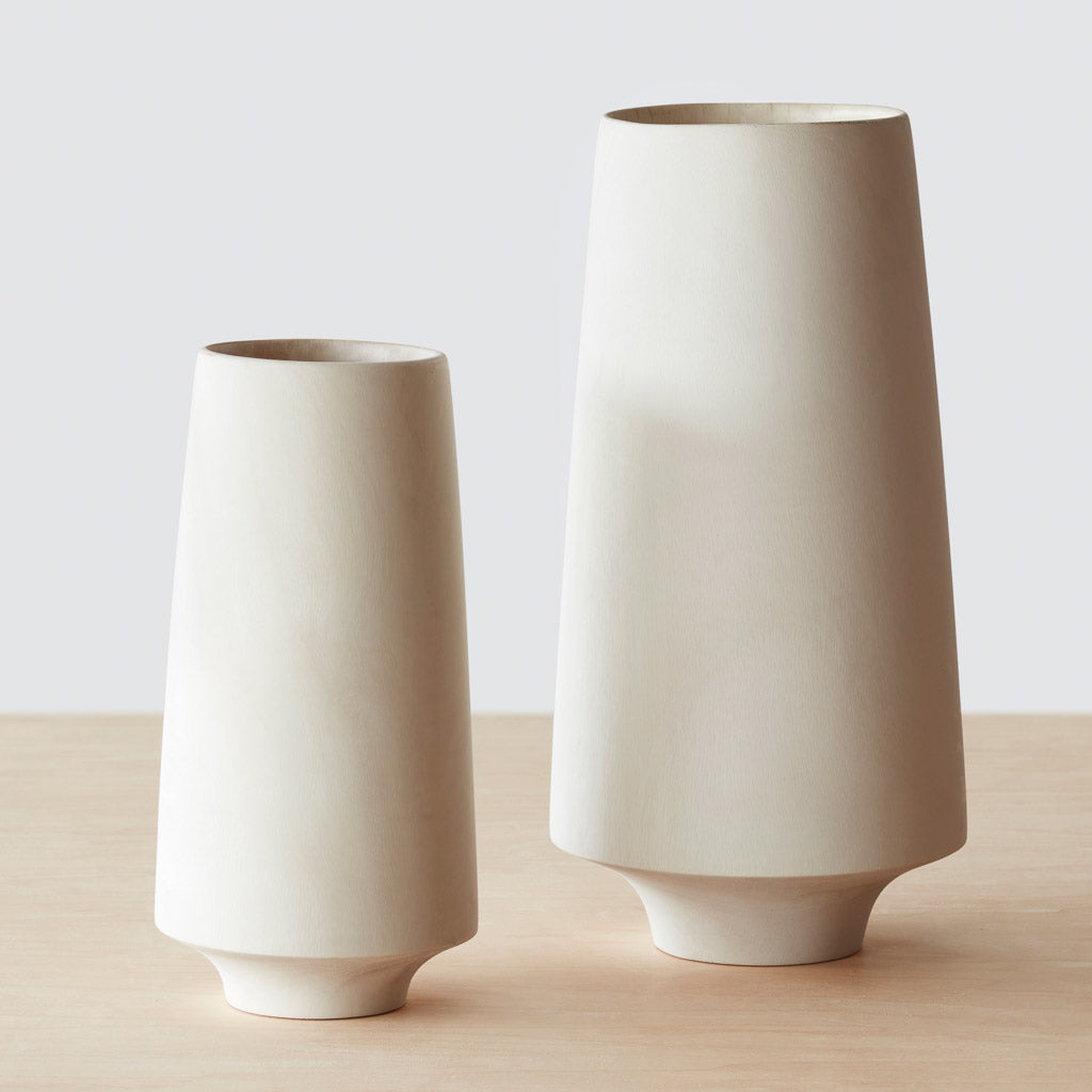 The Citizenry Tikal Wood Vase | Large | White - The Citizenry