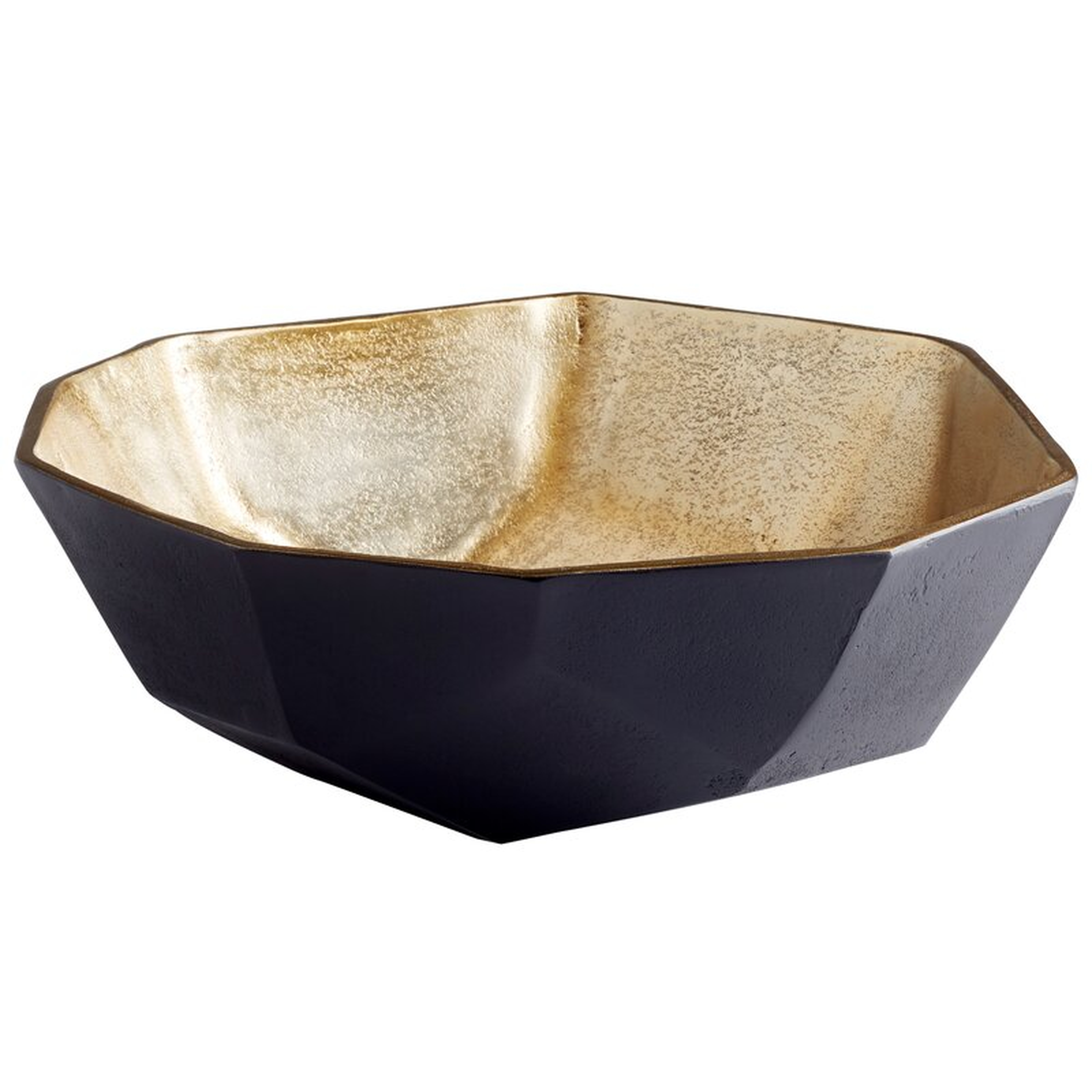 Cyan Design Radia Stainless Steel Glam Decorative Bowl in Matte Black/Gold - Perigold