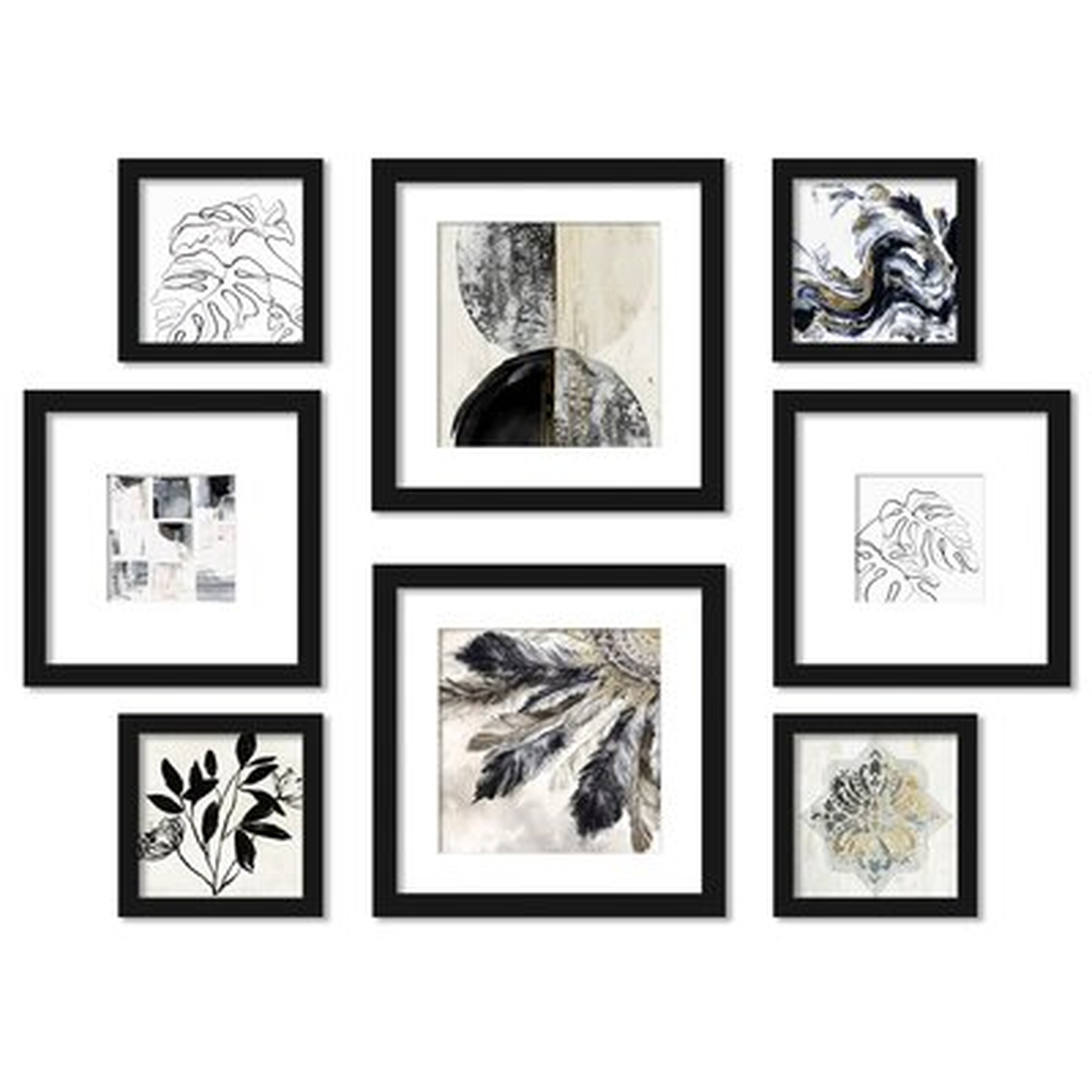 Americanflat Marble Forest Framed Gallery Wall Art, Set of 8 - Wayfair