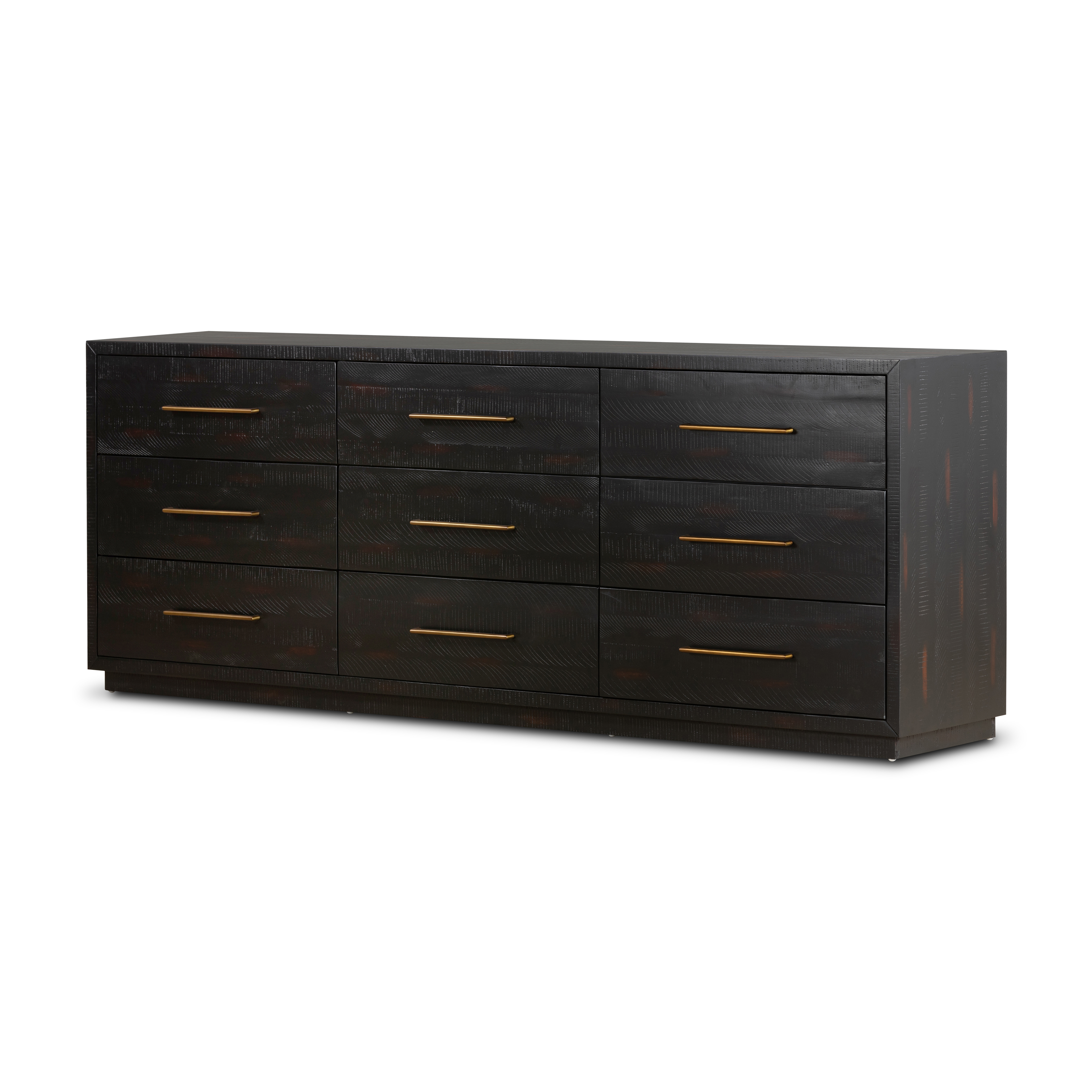 Suki 9 Drawer Dresser-Burnished Black - Four Hands