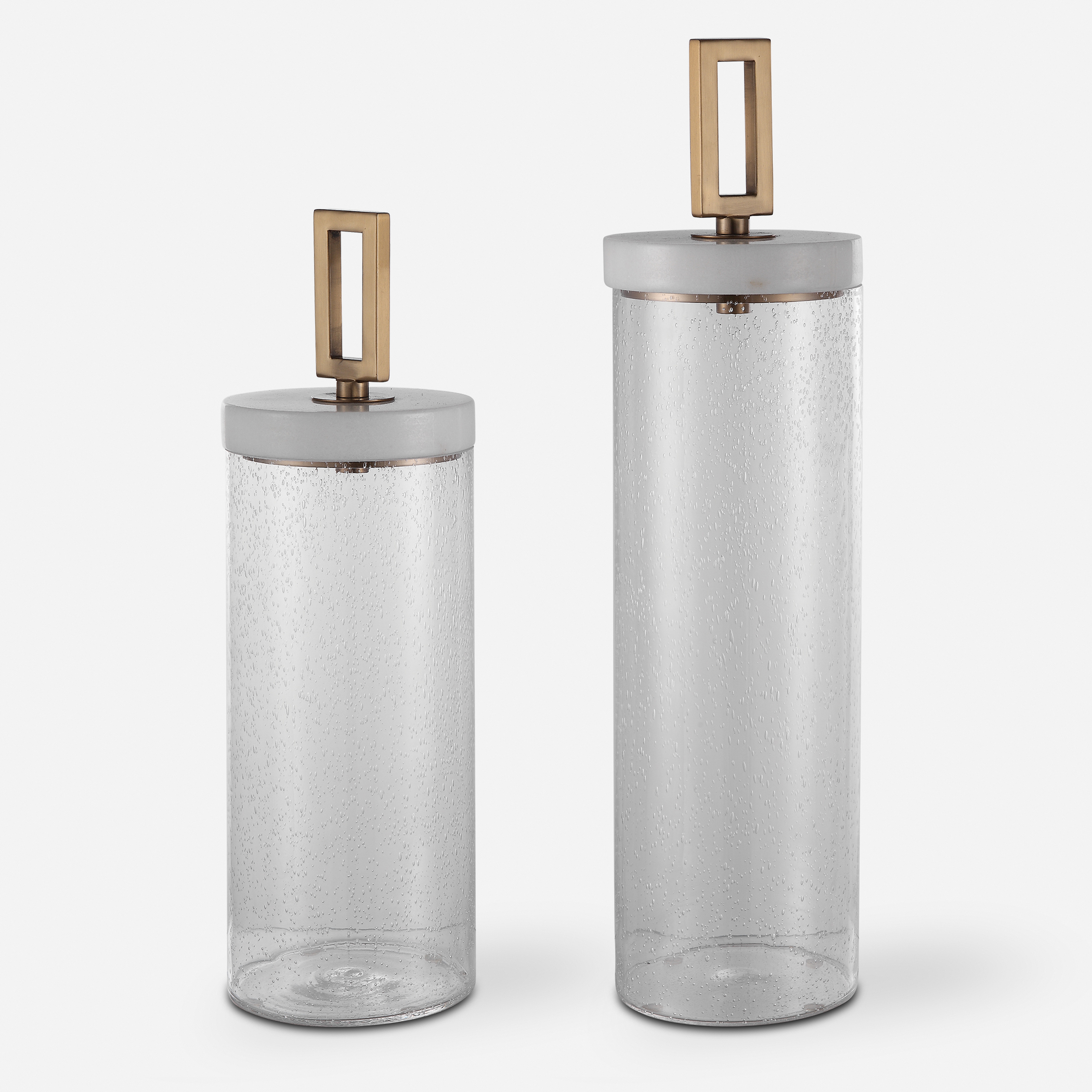 Hayworth Seeded Glass Containers, Set/2 - Uttermost
