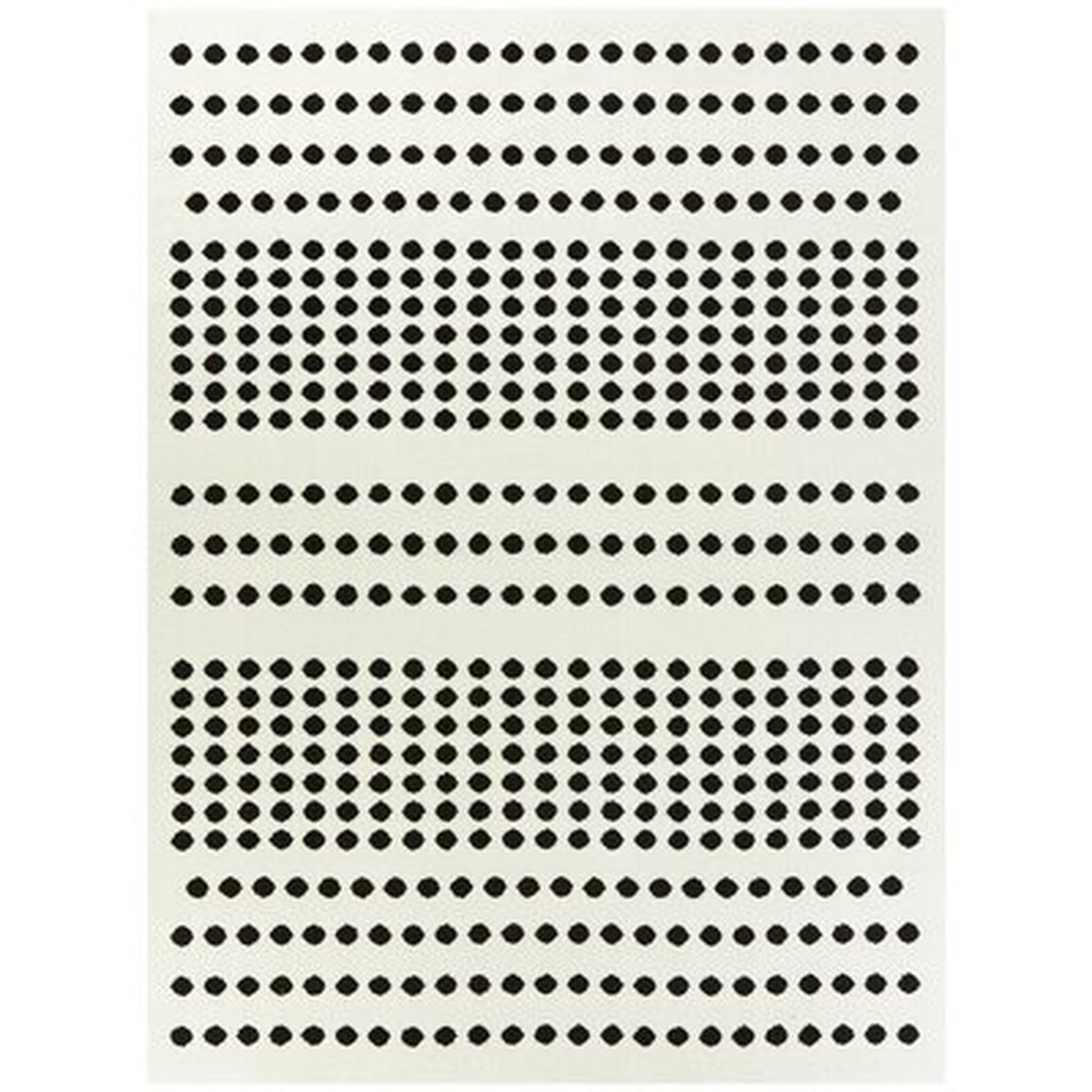 Donagene Polka Dots White/Black Area Rug - Wayfair