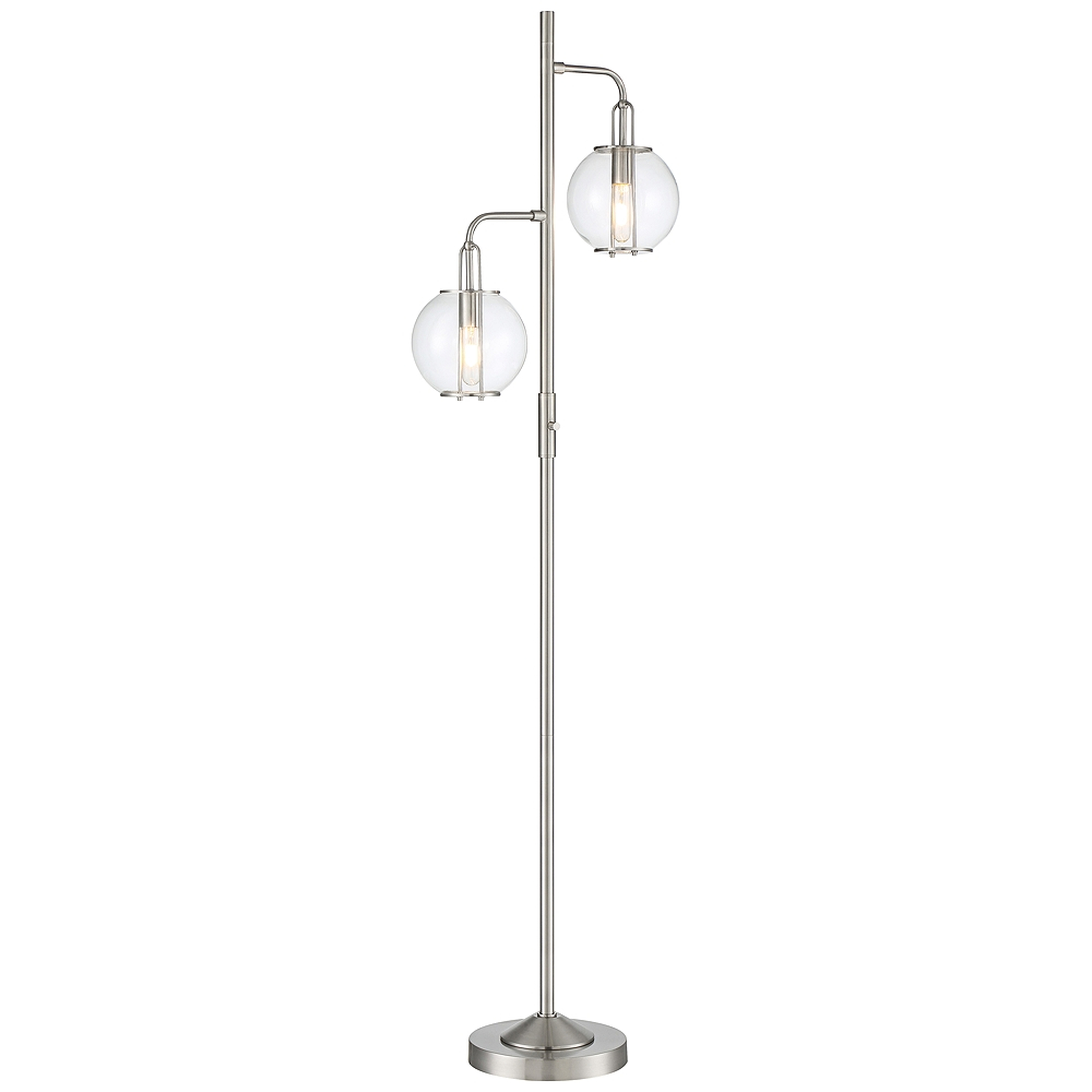 Lite Source Kaira Brushed Nickel 2-Light Floor Lamp - Style # 87W68 - Lamps Plus
