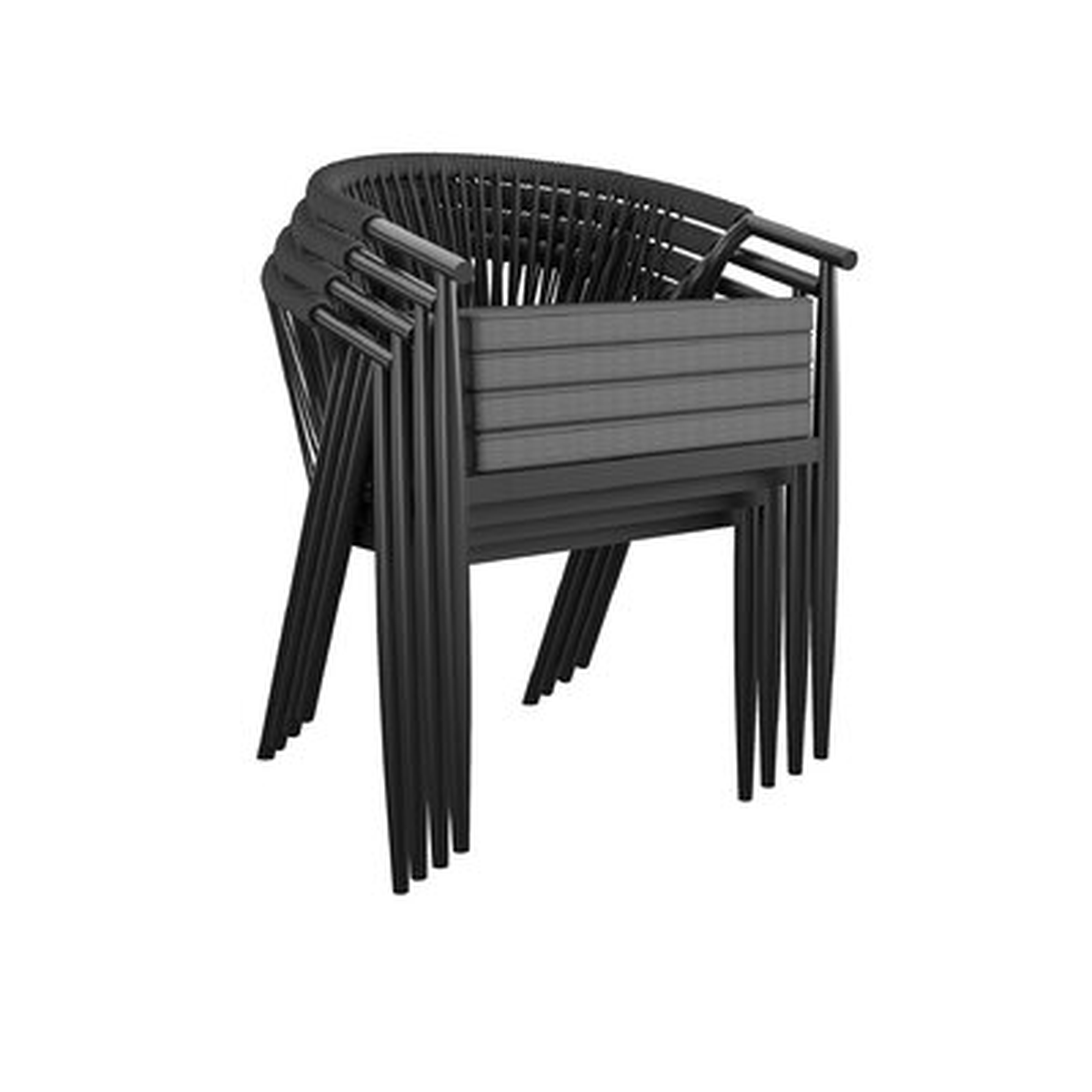 Circi Stacking Patio Dining Armchair with Cushion - AllModern