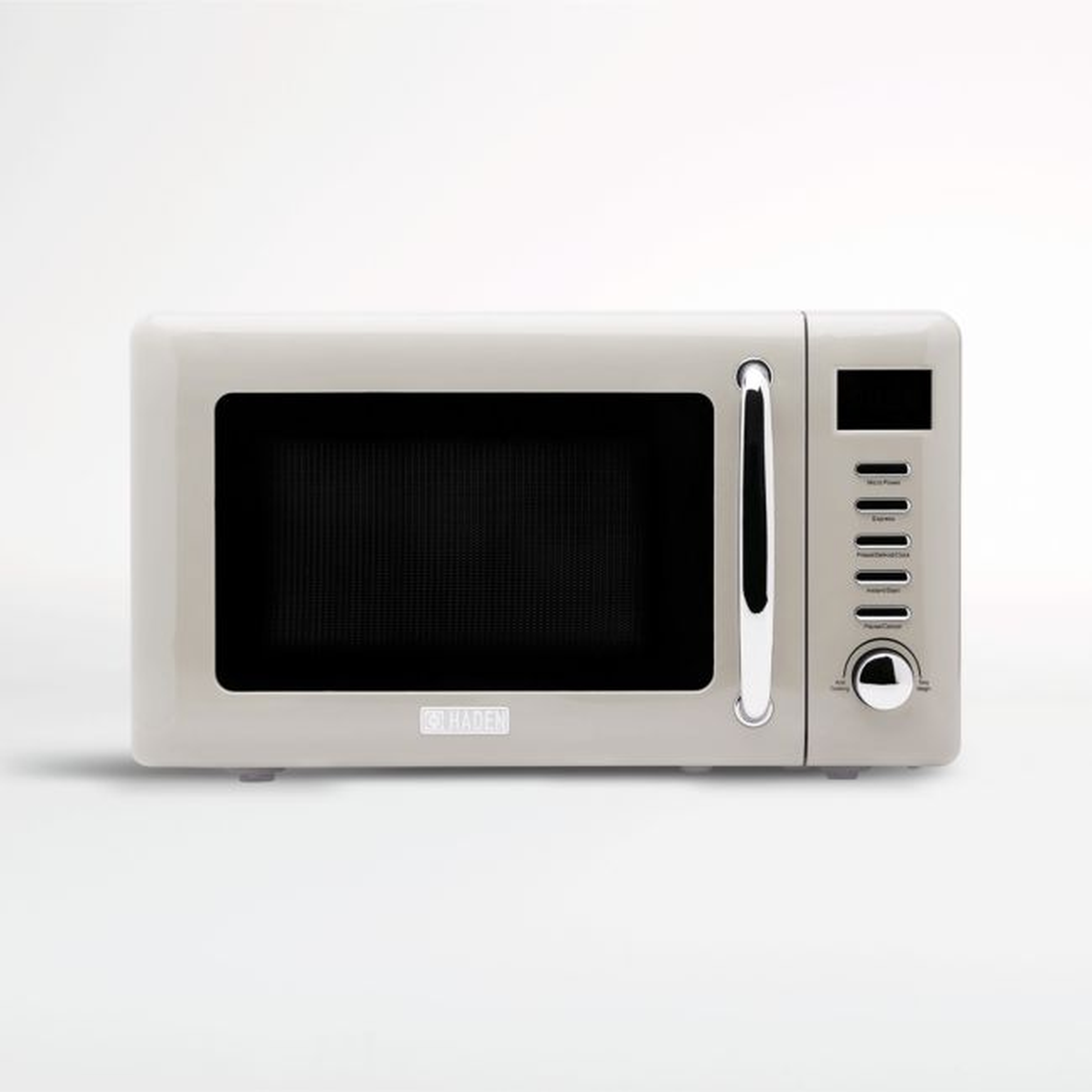 HADEN Putty Beige Compact Microwave - Crate and Barrel