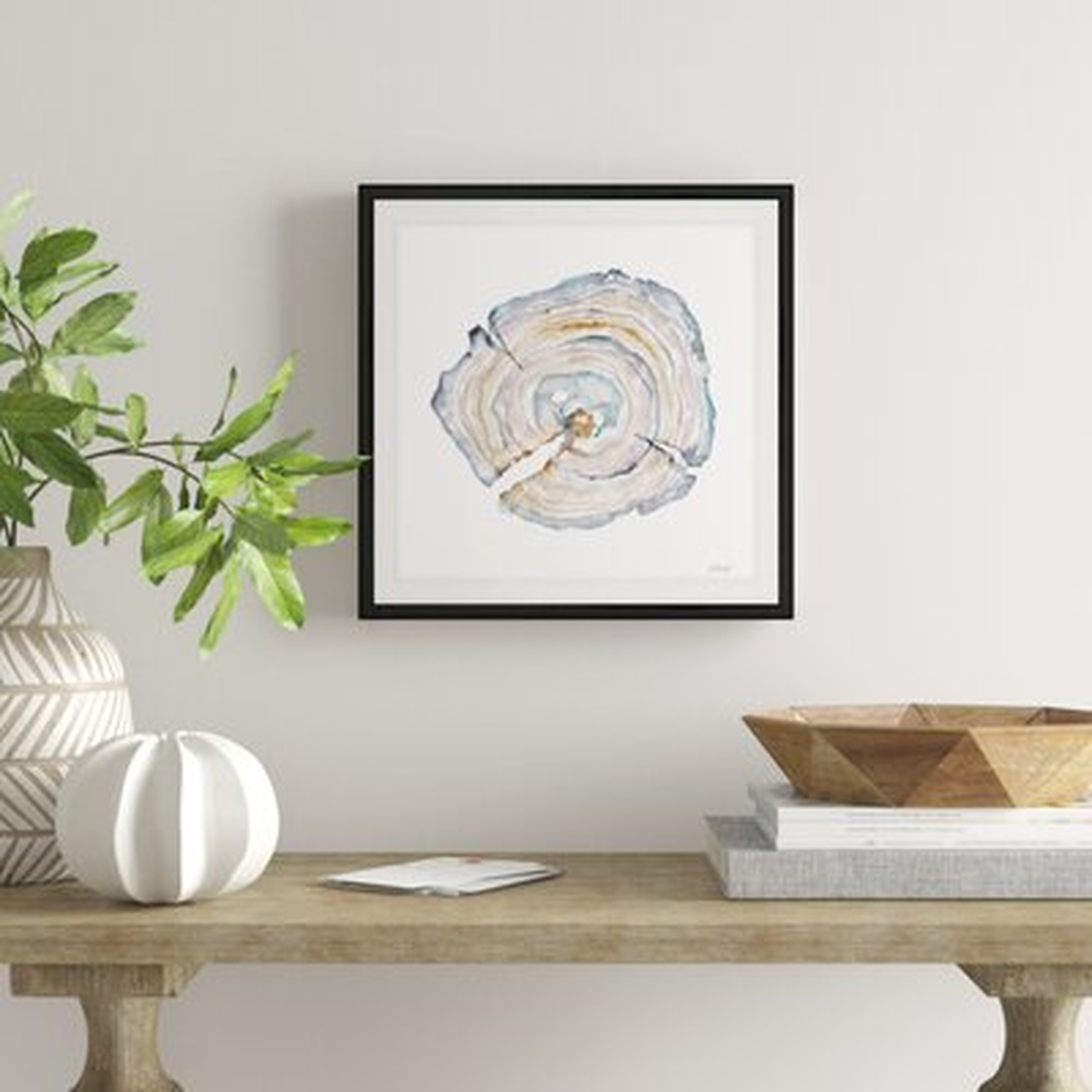 'Watercolor Tree Ring I' - Painting Print on Canvas - Wayfair