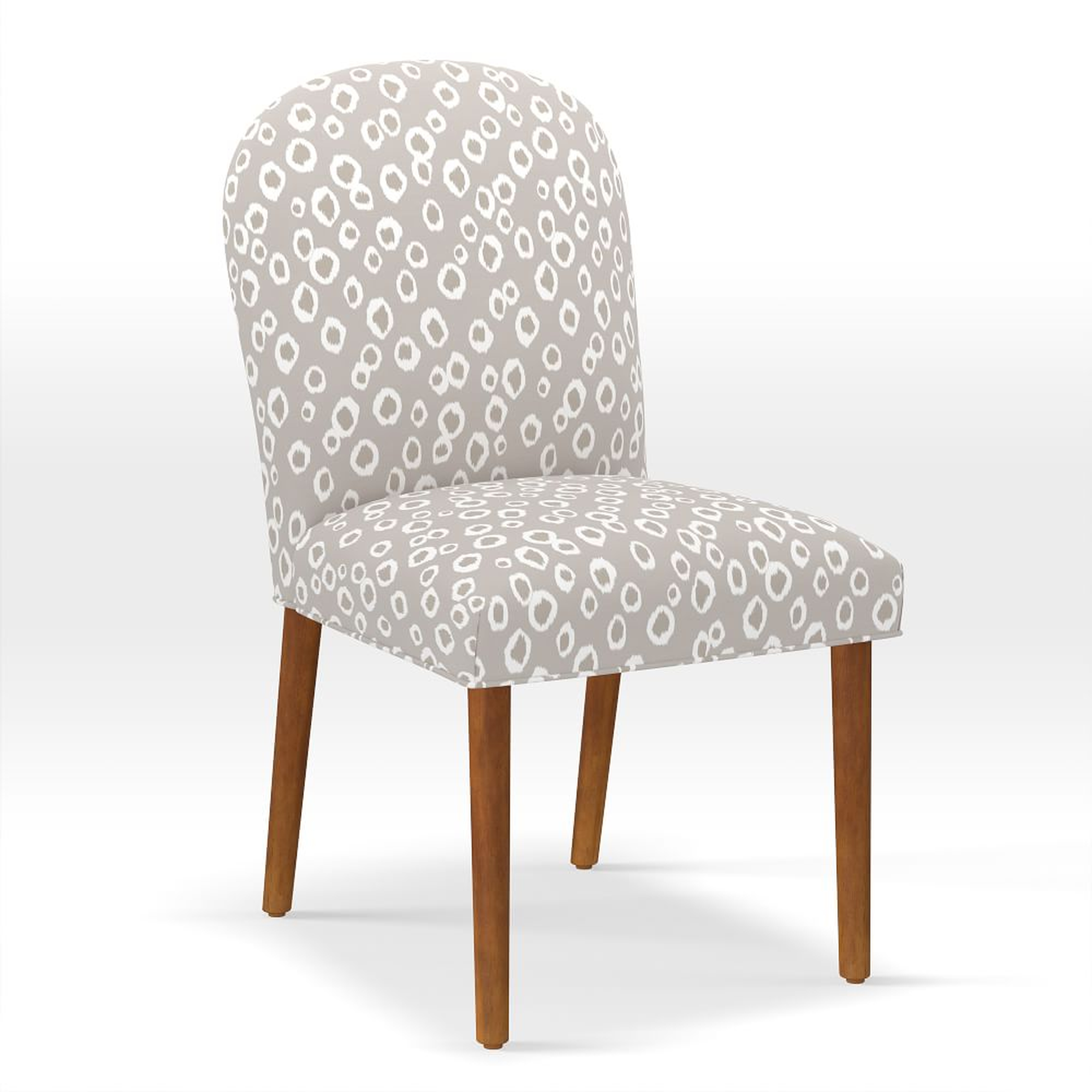 Round Back Dining Chair, Leopard Spots, Light Flax - West Elm