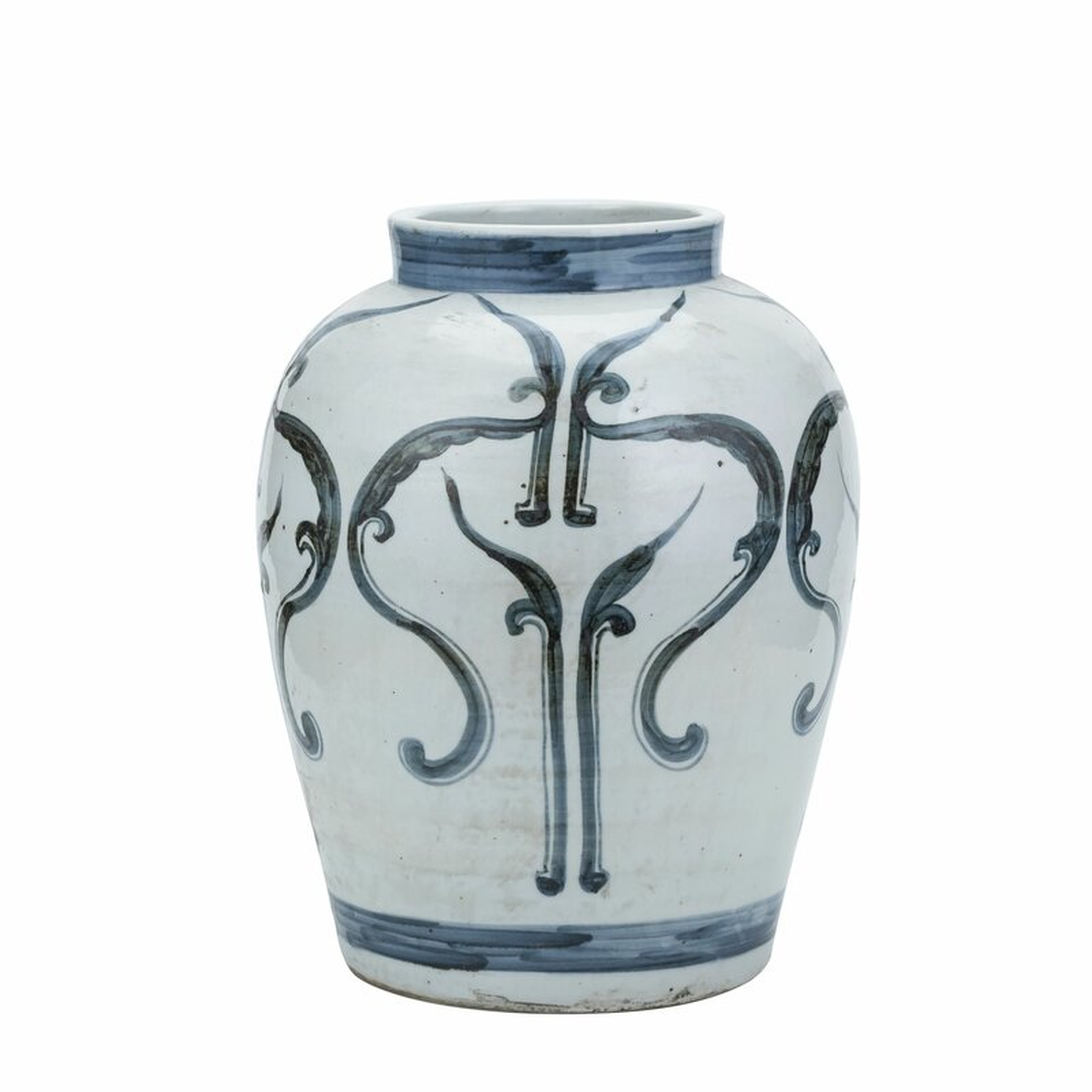 Legend of Asia Blue/White 17.5"" Indoor / Outdoor Porcelain Ginger Jar - Perigold