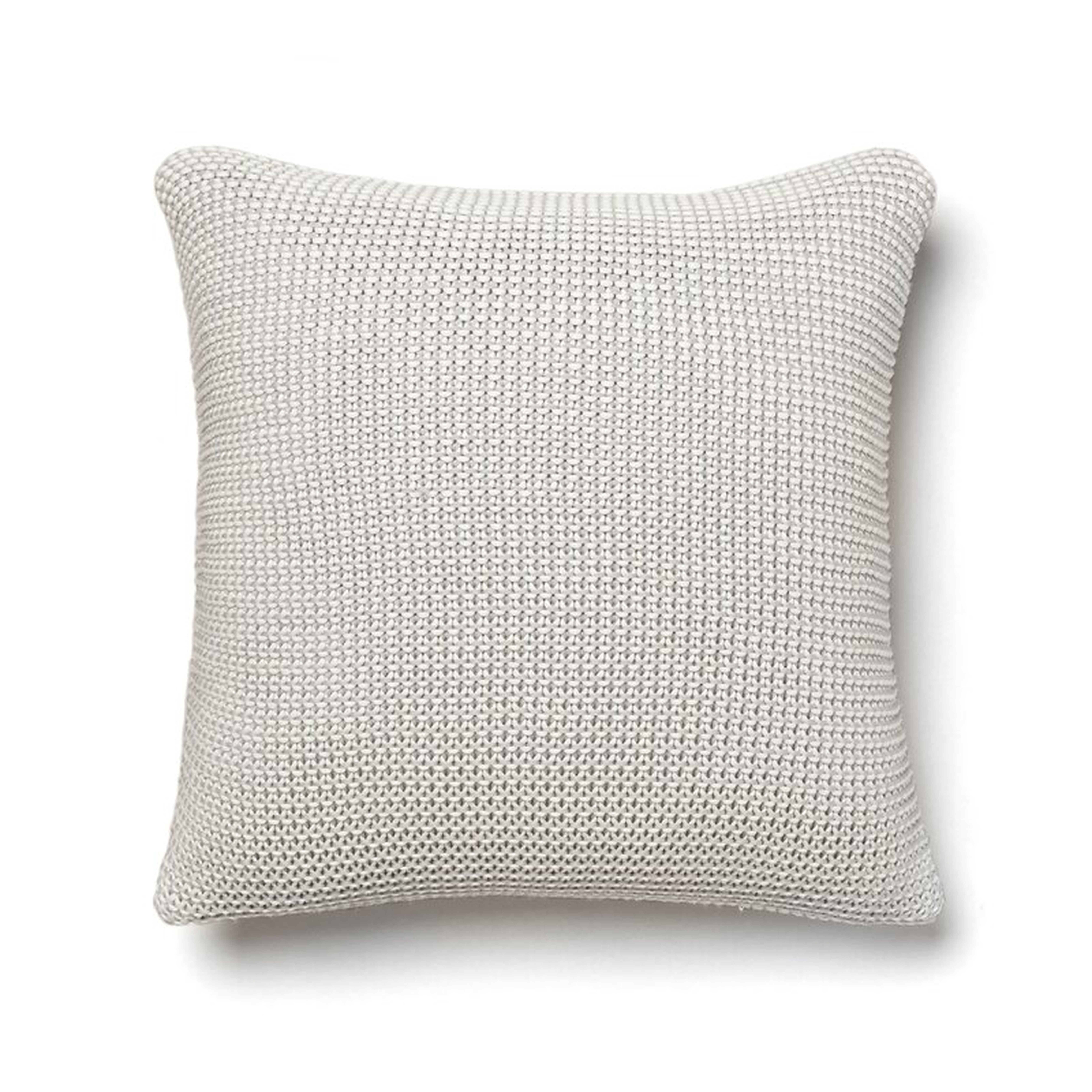 Cohen Knitted 100% Cotton Throw Pillow Color: Gray - Perigold