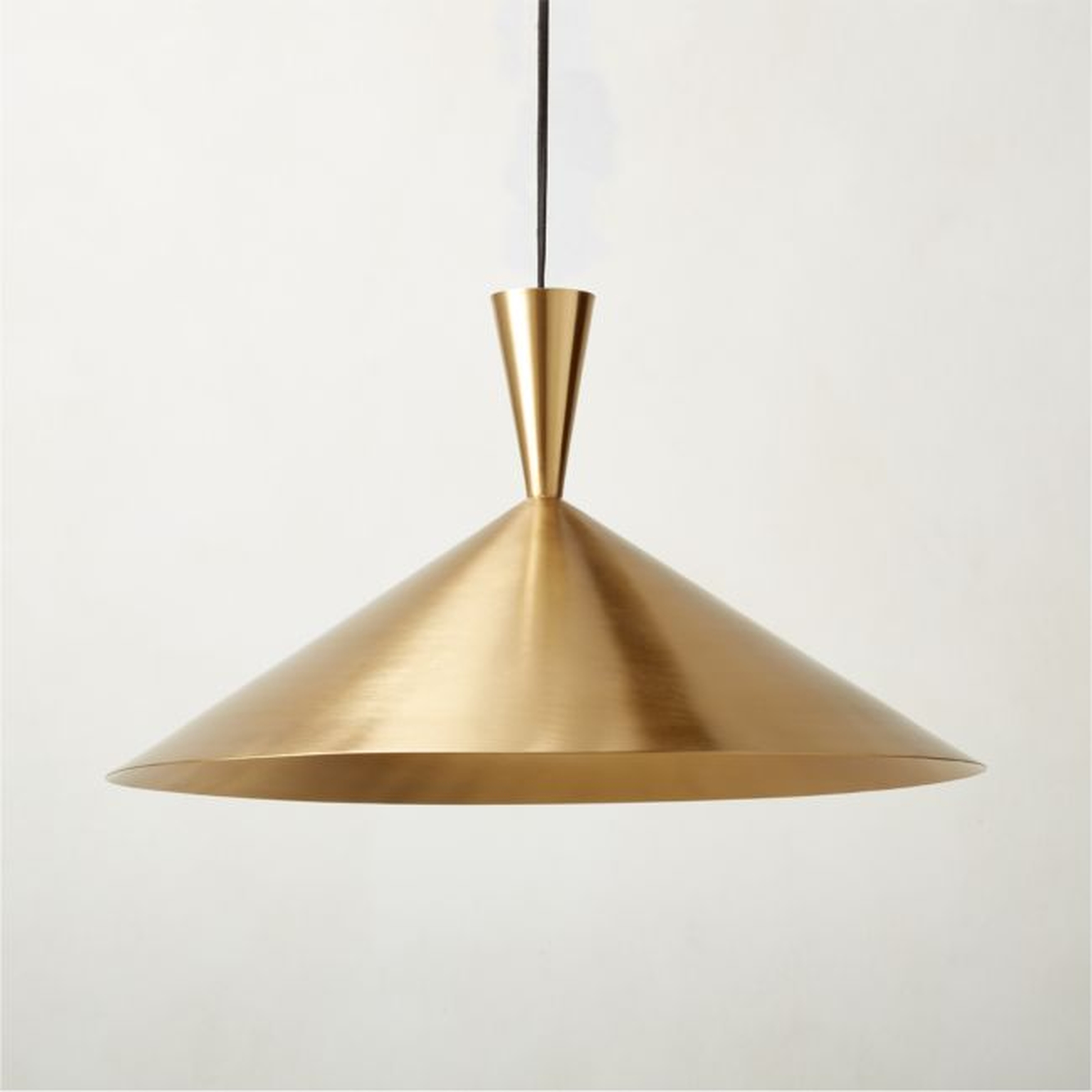 Exposior Polished Brass Pendant Light Model 018 16.75" by Paul McCobb - CB2