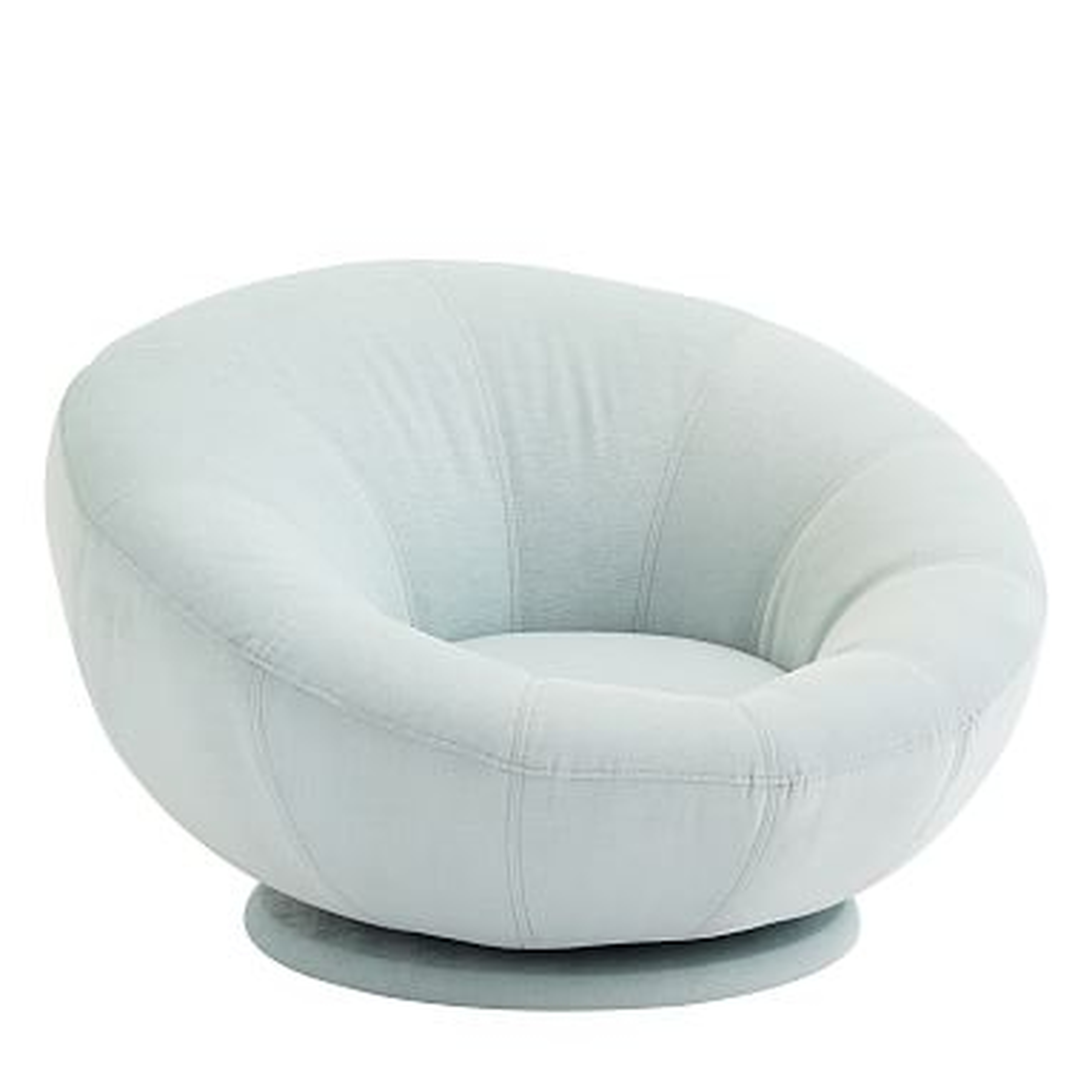 Chenille Washed Pool Groovy Swivel Chair - Pottery Barn Teen