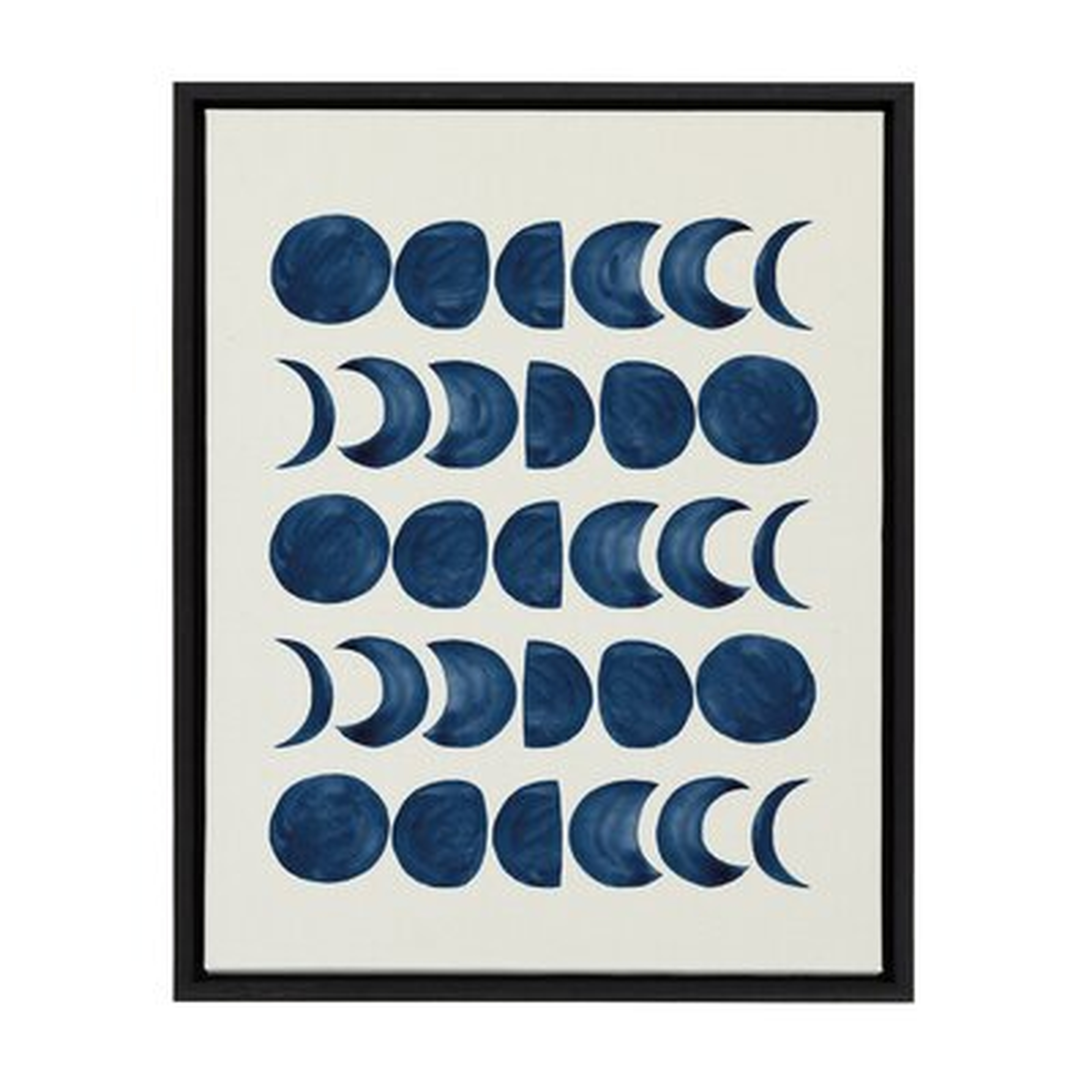 'Moon Phases' by Teju Reval - Floater Frame Painting Print on Canvas - Wayfair