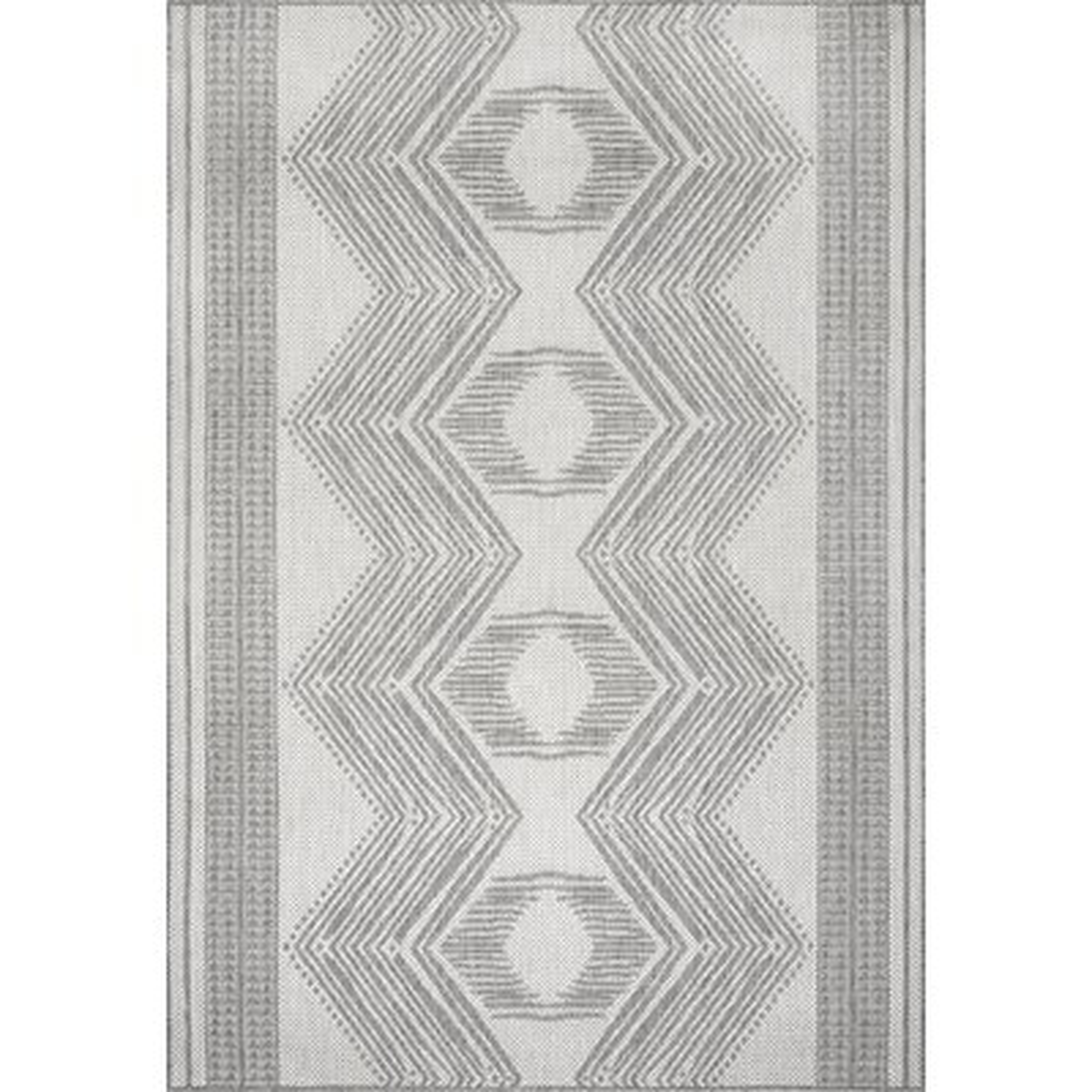 Rectangle Alvis Machine Made Power Loom Gray Indoor / Outdoor Area Rug - Wayfair