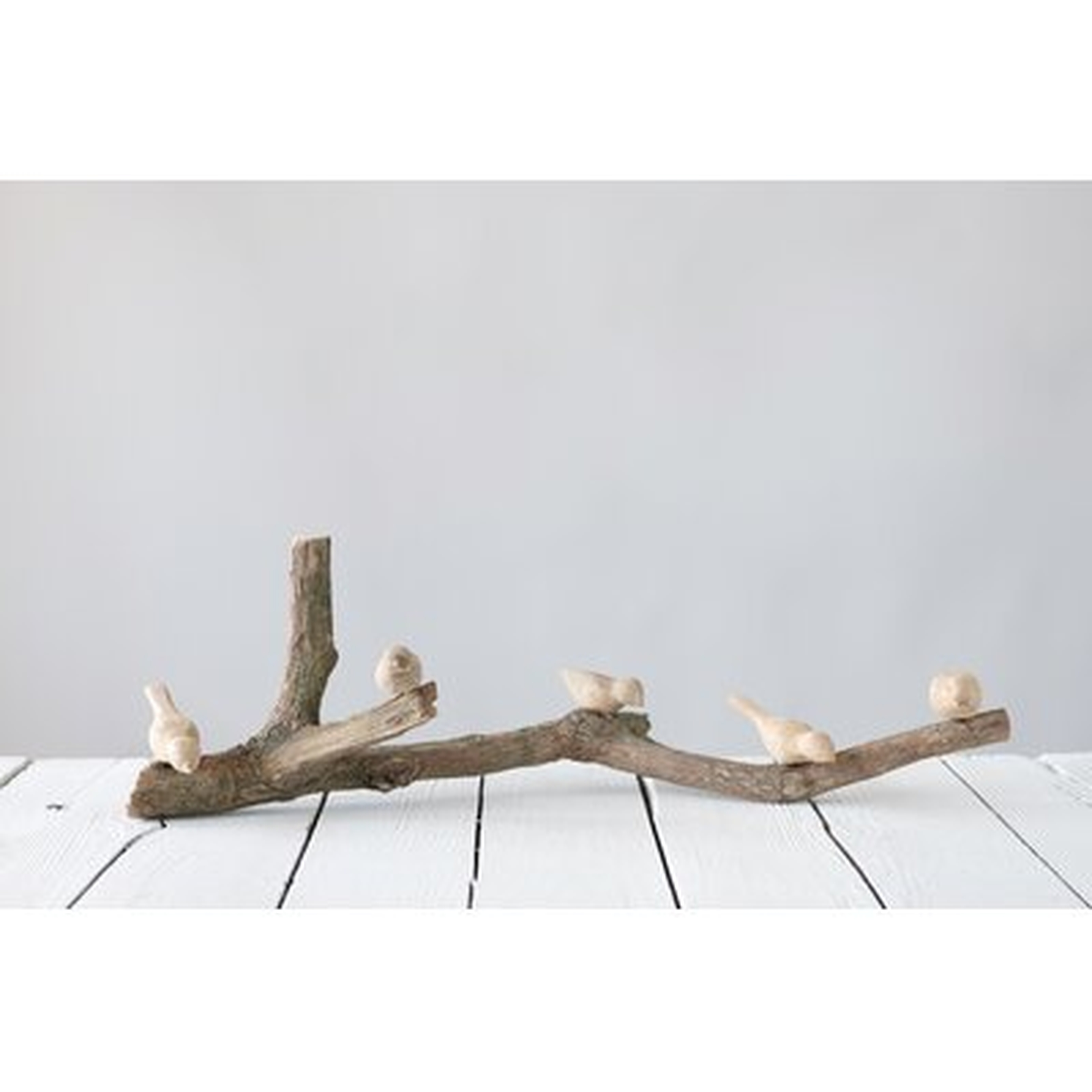 Guidry Driftwood Branch with Hand-Carved Mango Wood Birds - Wayfair
