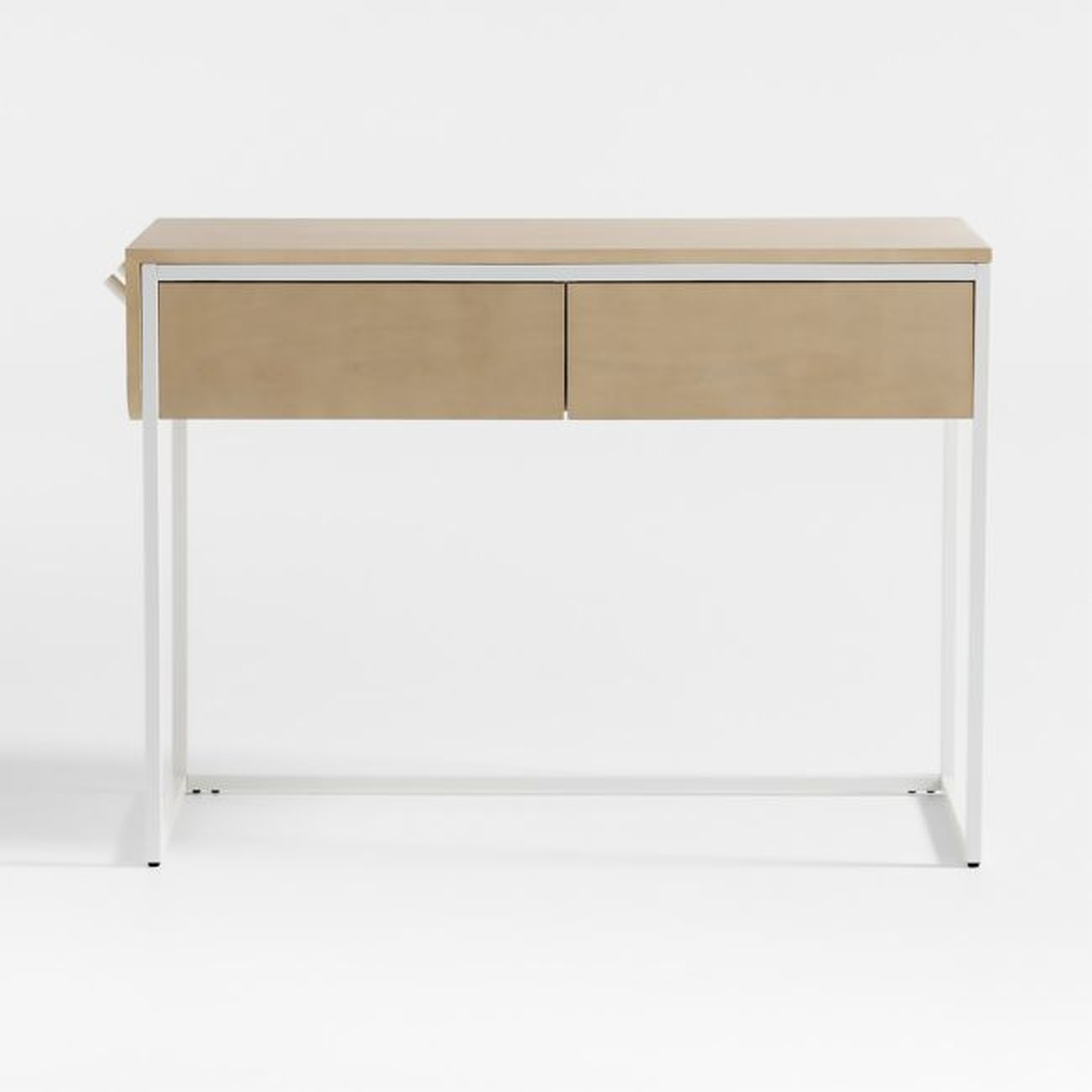 Outline White Metal and Wood 2-Drawer Kids Desk - Crate & Kids