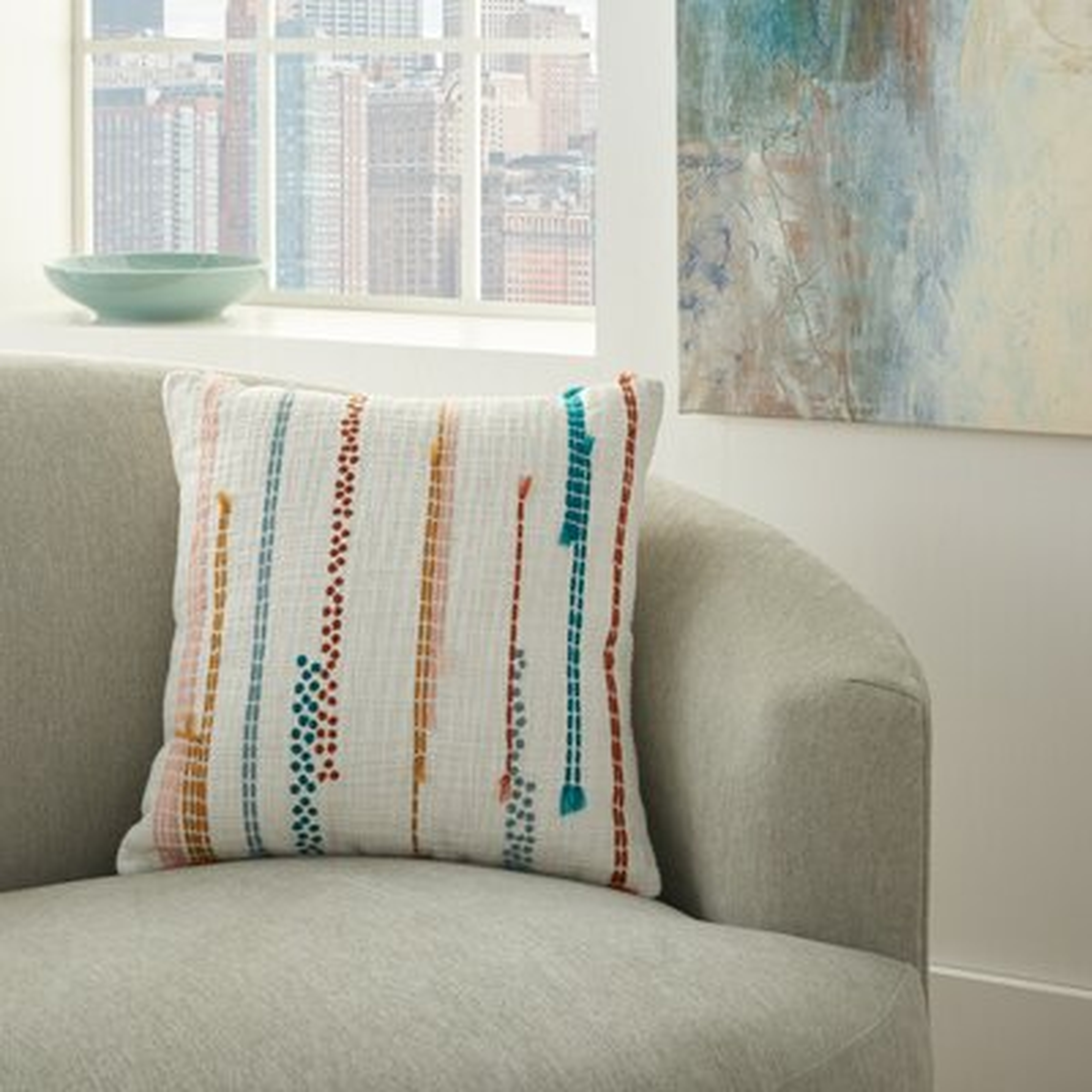 Verbrande Cotton Abstract Throw Pillow - Wayfair