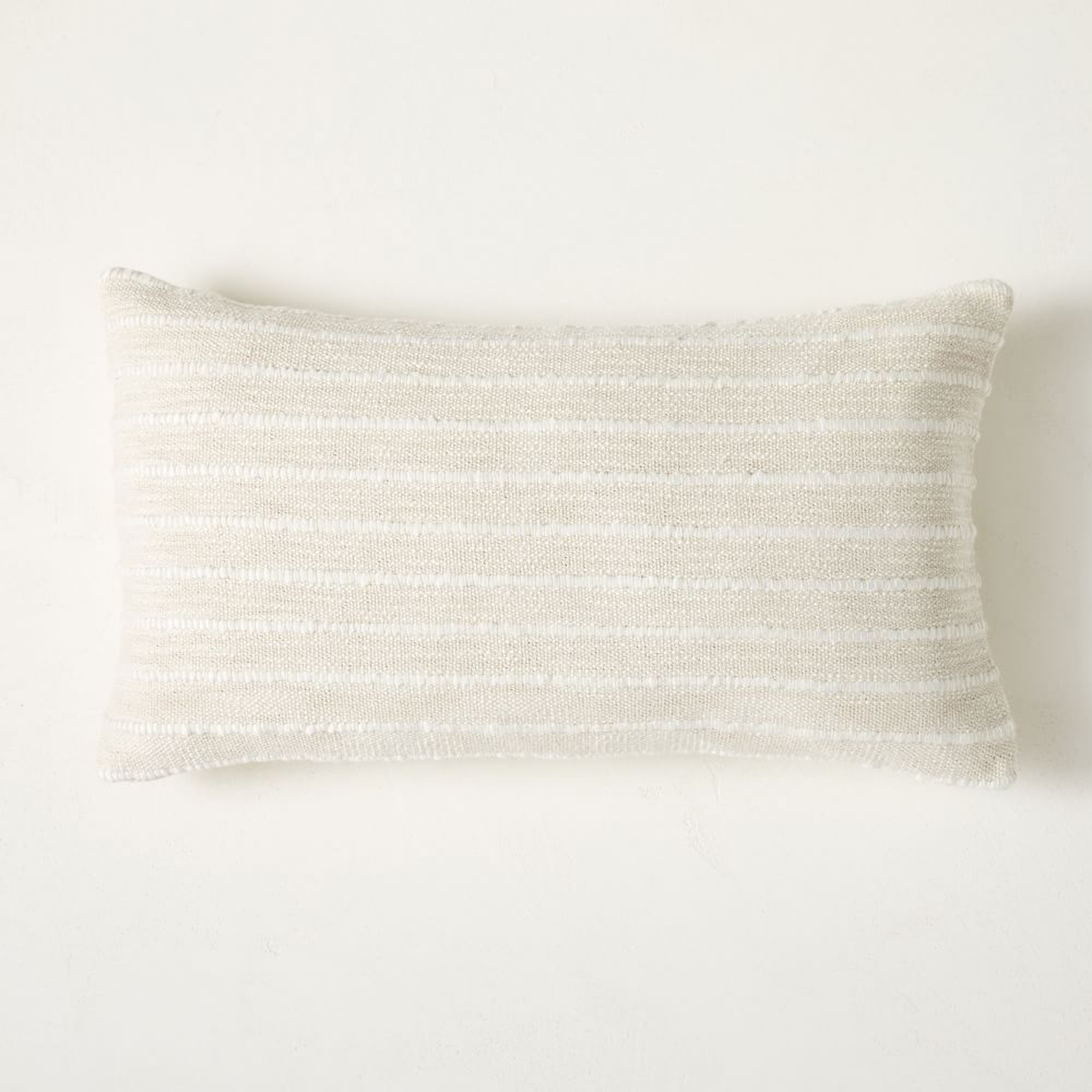 Soft Corded Pillow Cover, 14"x26", Natural Canvas - West Elm