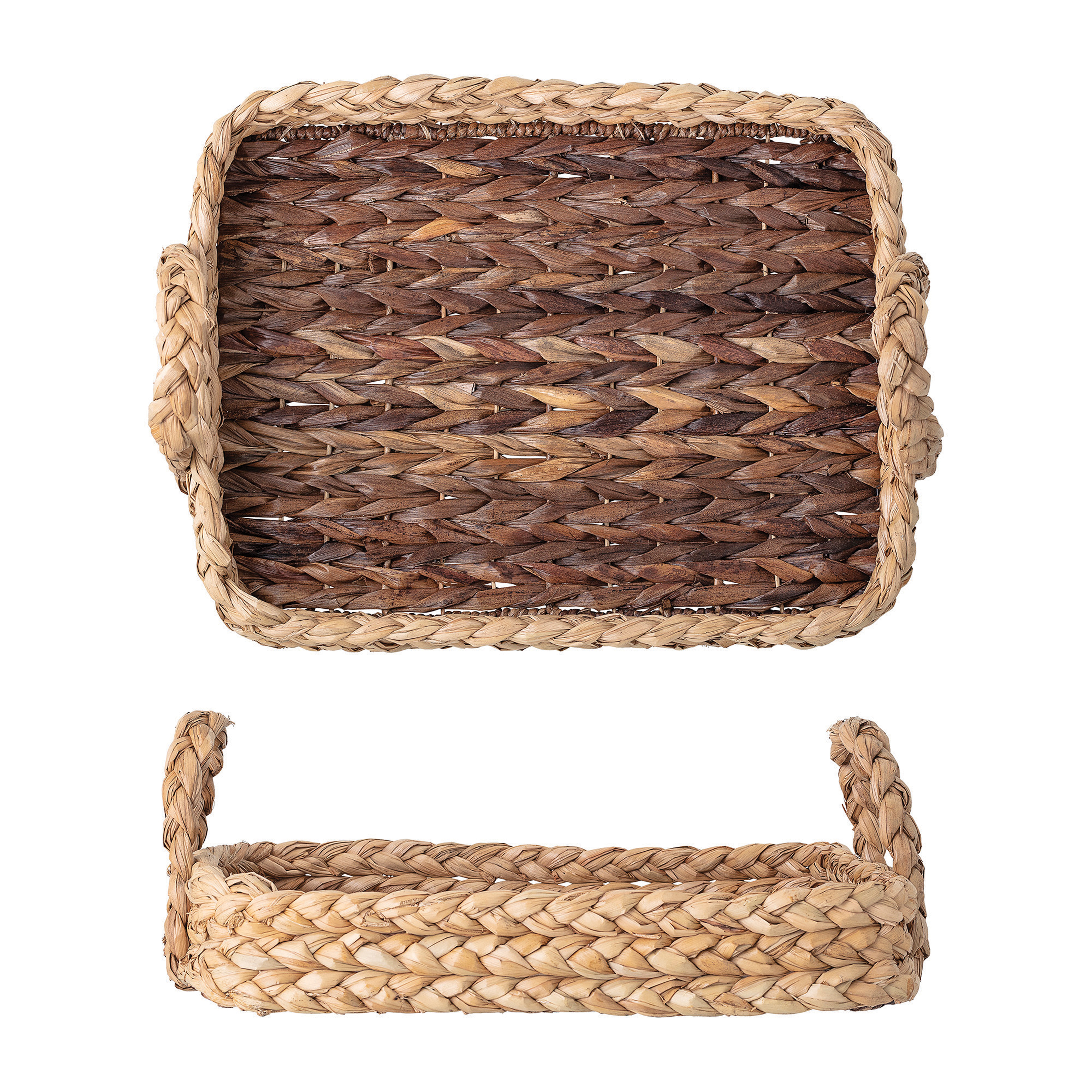 Decorative Handwoven Seagrass Tray with Handles - Moss & Wilder
