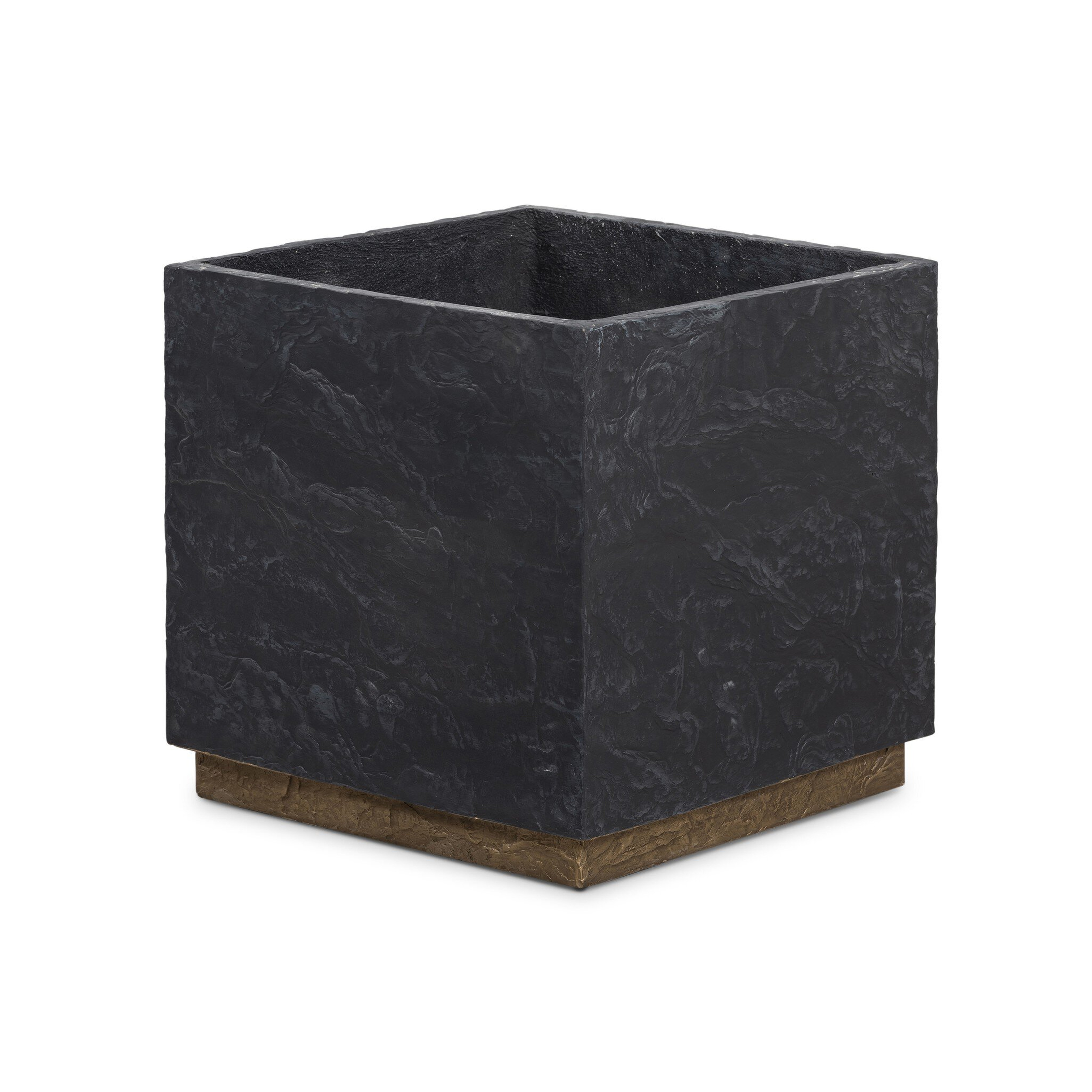 Ely Planter - Slate Brass Concrete - Four Hands