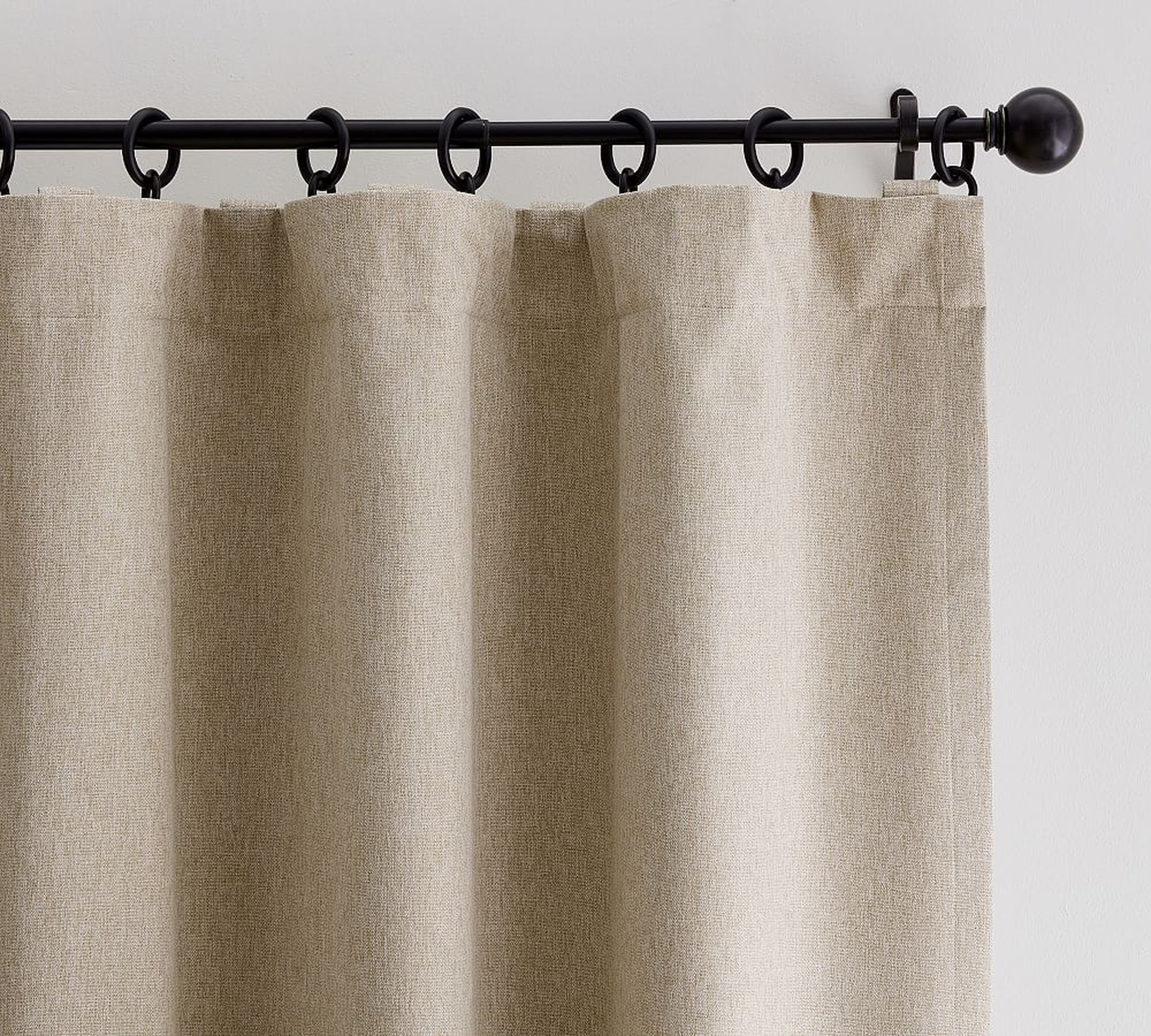 Peace & Quiet Noise-Reducing Blackout Curtain, 50 x 96", Dark Flax - Pottery Barn
