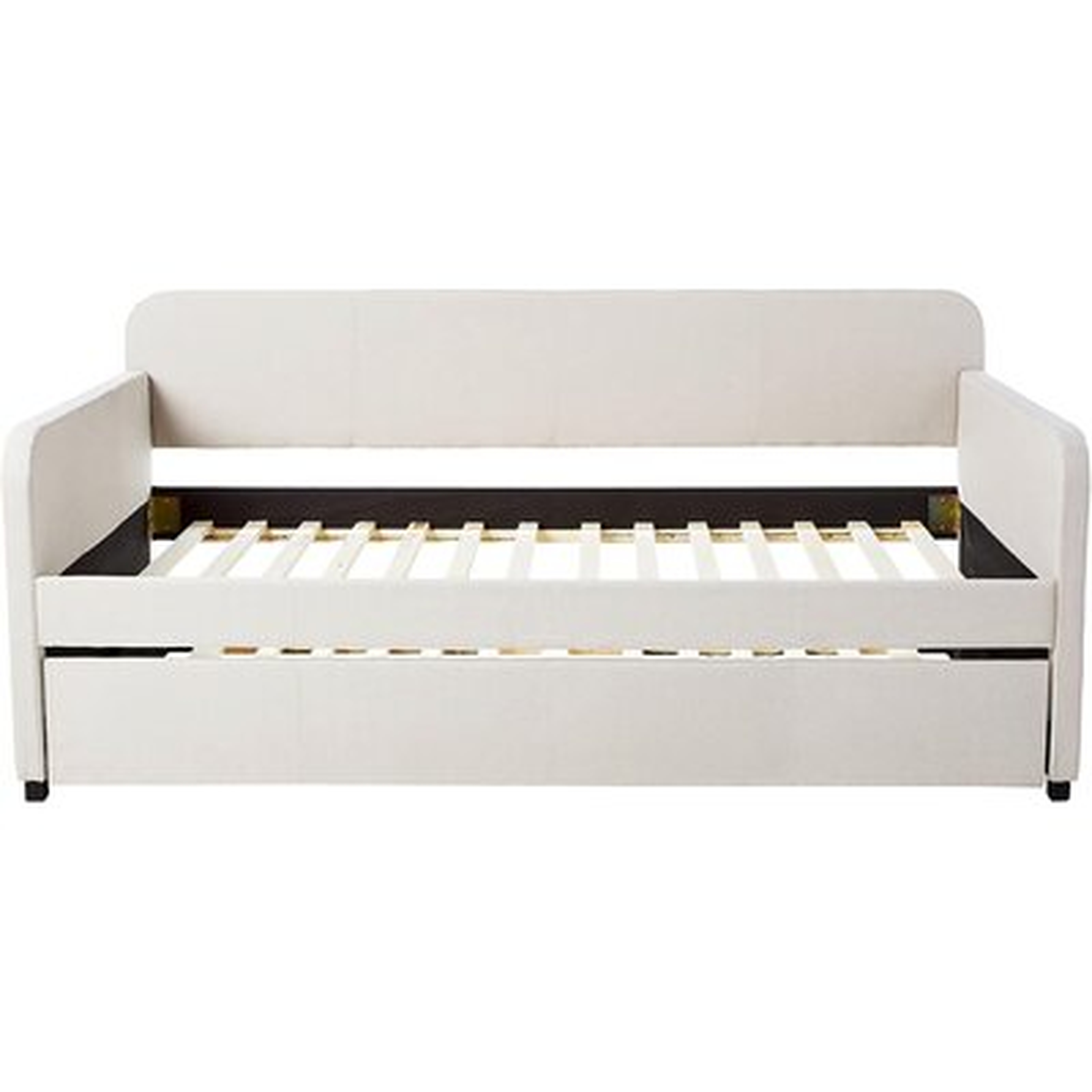 LNIE Jagger Daybed & Trundle (Twin Size) In Fog Fabric,White - Wayfair