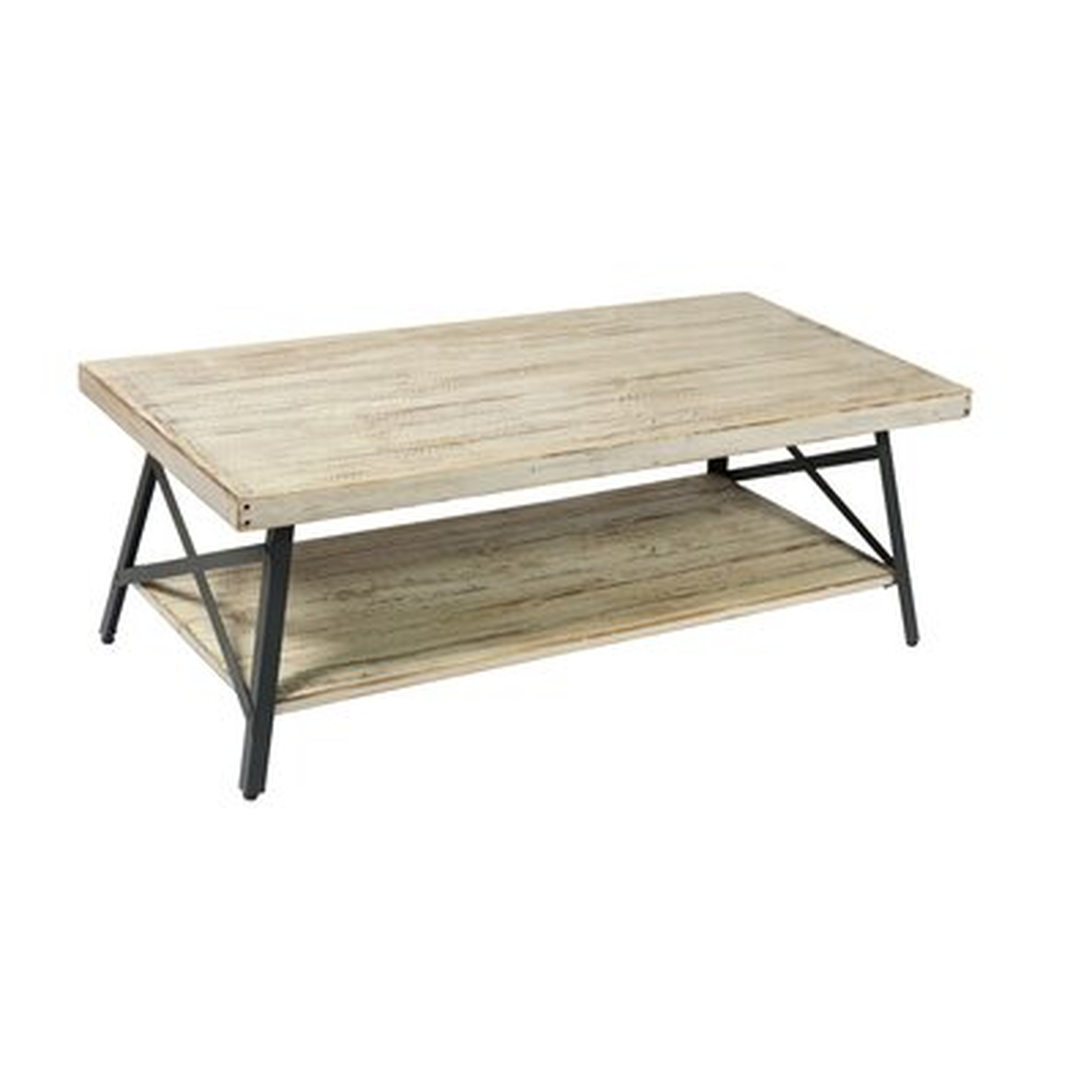 Kinsella Solid Wood 4 Legs Coffee Table with Storage - Wayfair