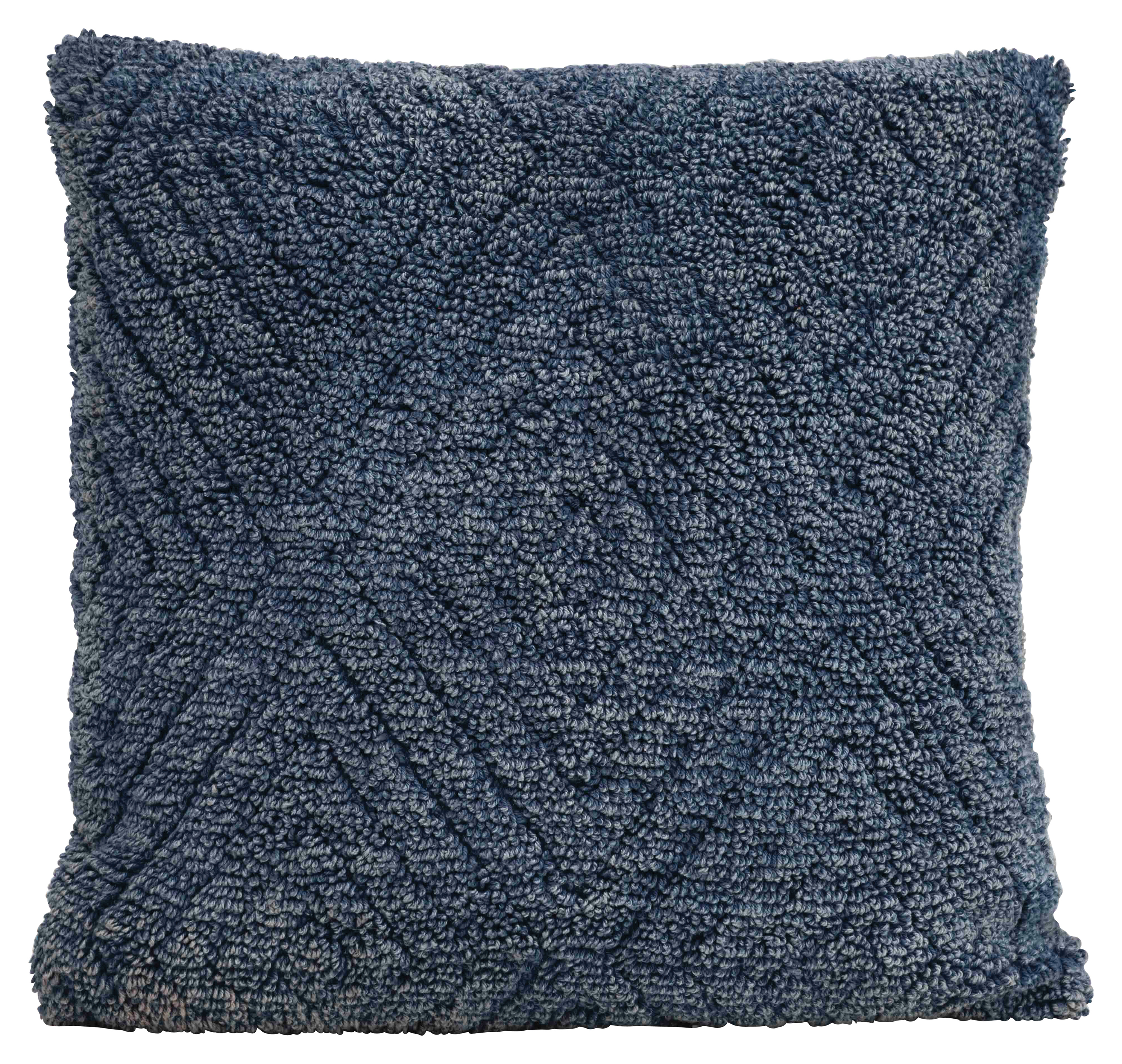 Square Cotton Blend Knit Pillow with Diamond Pattern - Nomad Home
