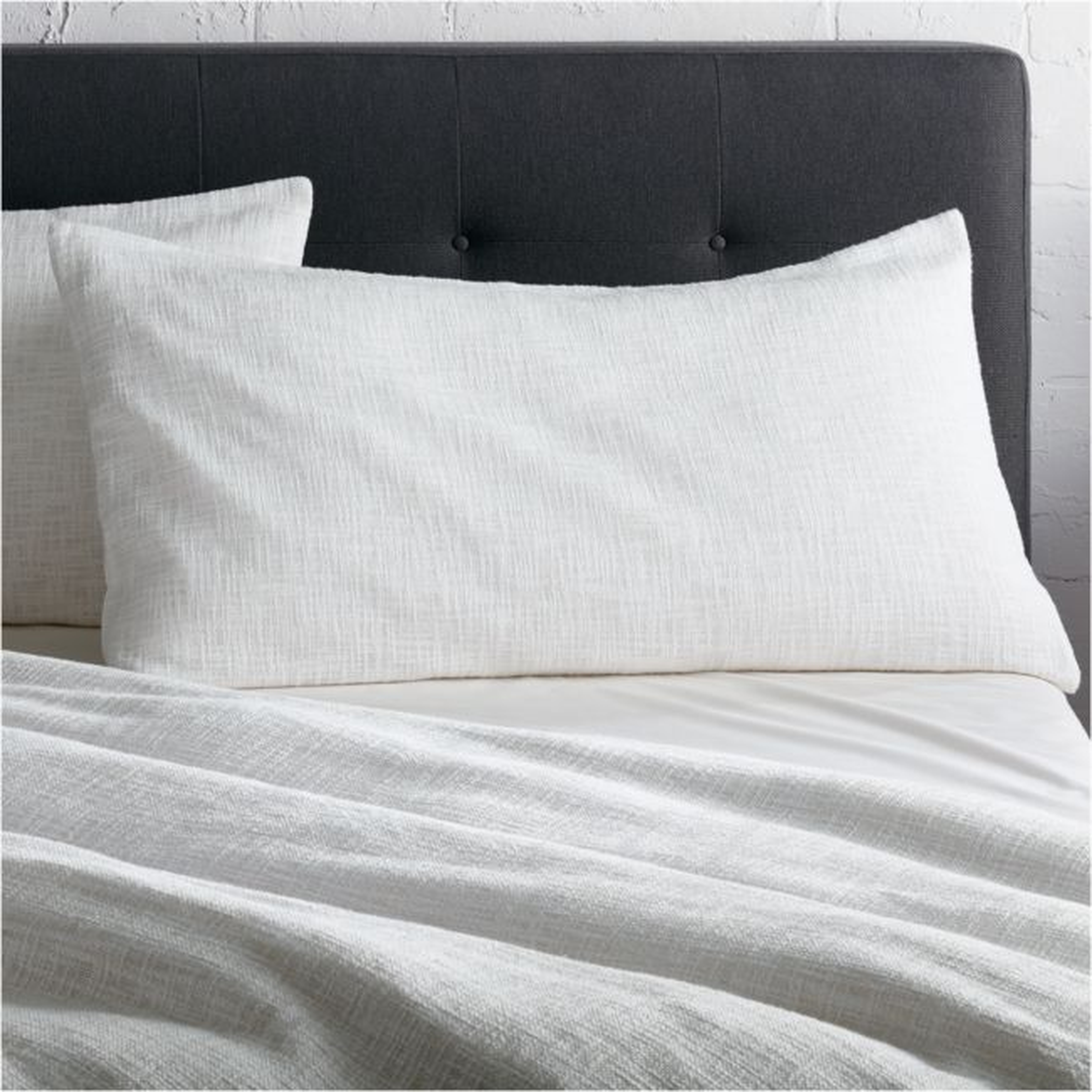 Lindstrom Cotton White King Sham - Crate and Barrel